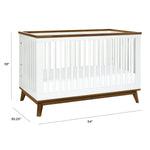 Scoot 3-in-1 Convertible Crib with Toddler Bed Conversion Kit - White/Natural Walnut - Project Nursery
