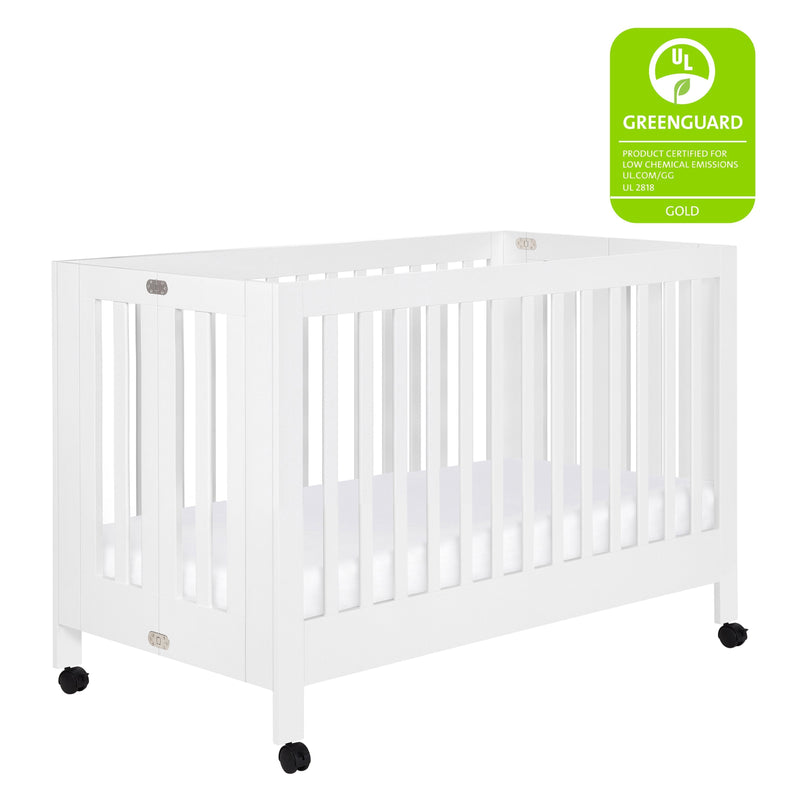 Maki Full-Size Folding Crib - White - Project Nursery