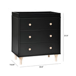Lolly 3-Drawer Changer Dresser - Black - Project Nursery