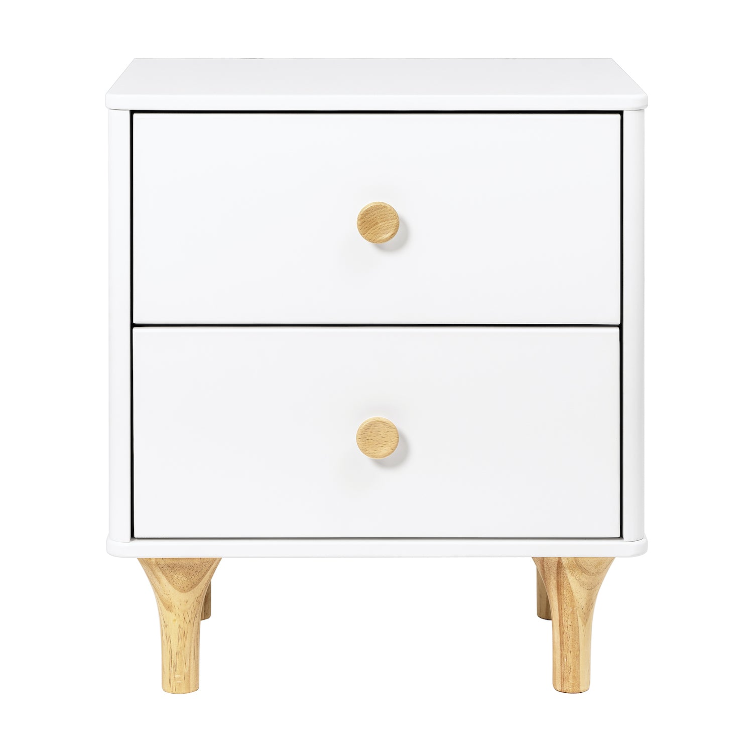 Lolly Nightstand with USB Port - White / Natural - Project Nursery