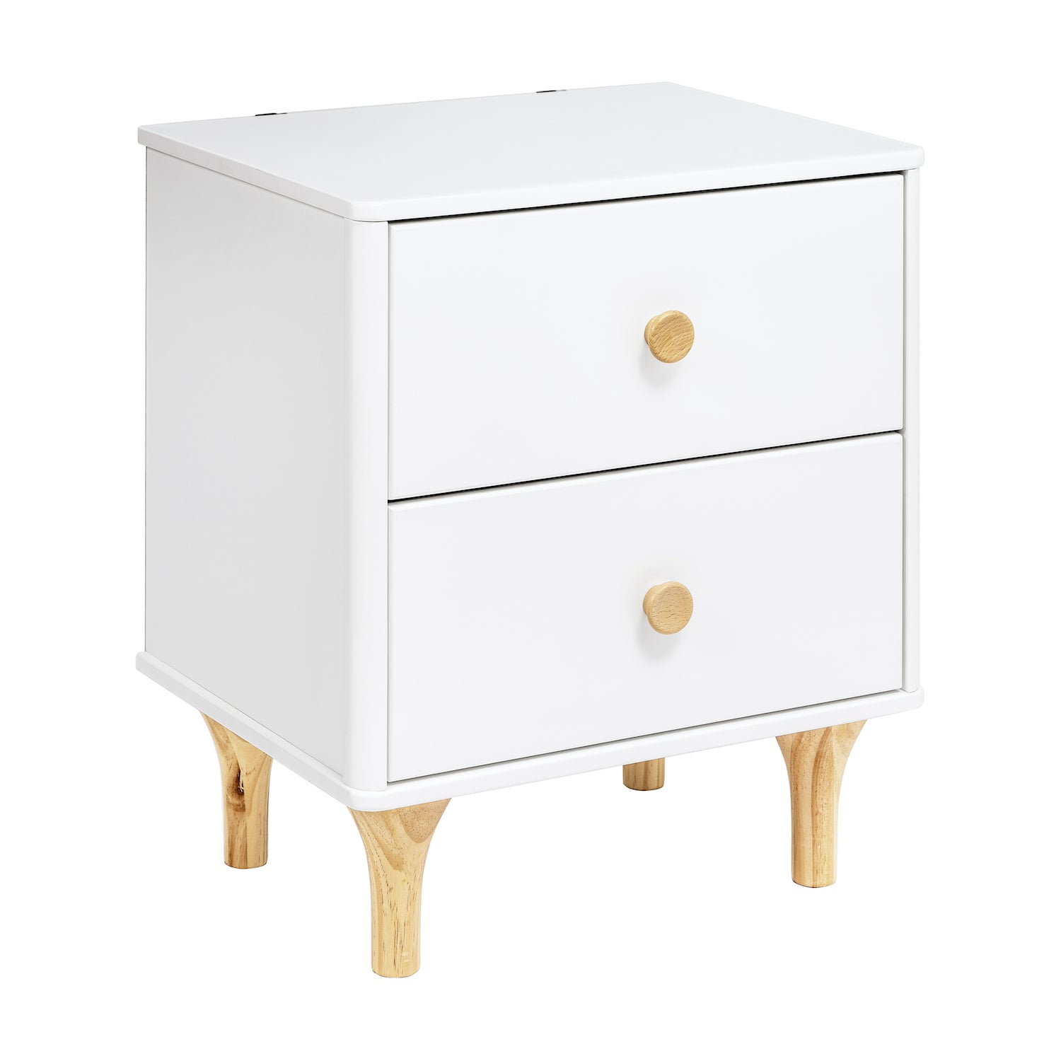 Lolly Nightstand with USB Port - White / Natural - Project Nursery