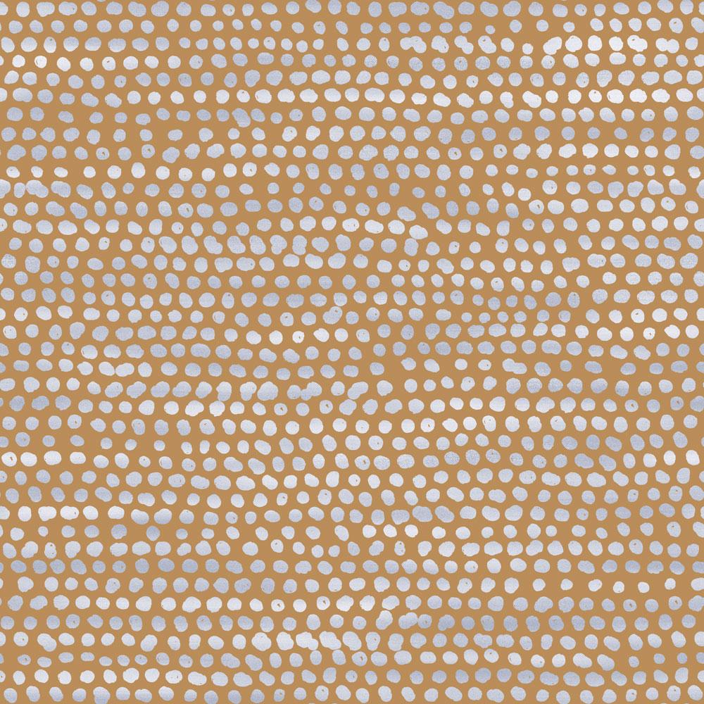 Moire Dots Wallpaper - Toasted Turmeric - Project Nursery