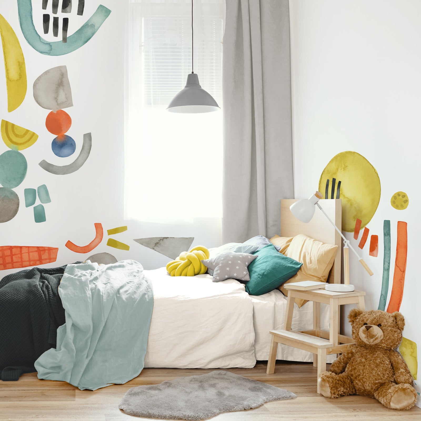Bright Abstract Shape Wall Decals - Large