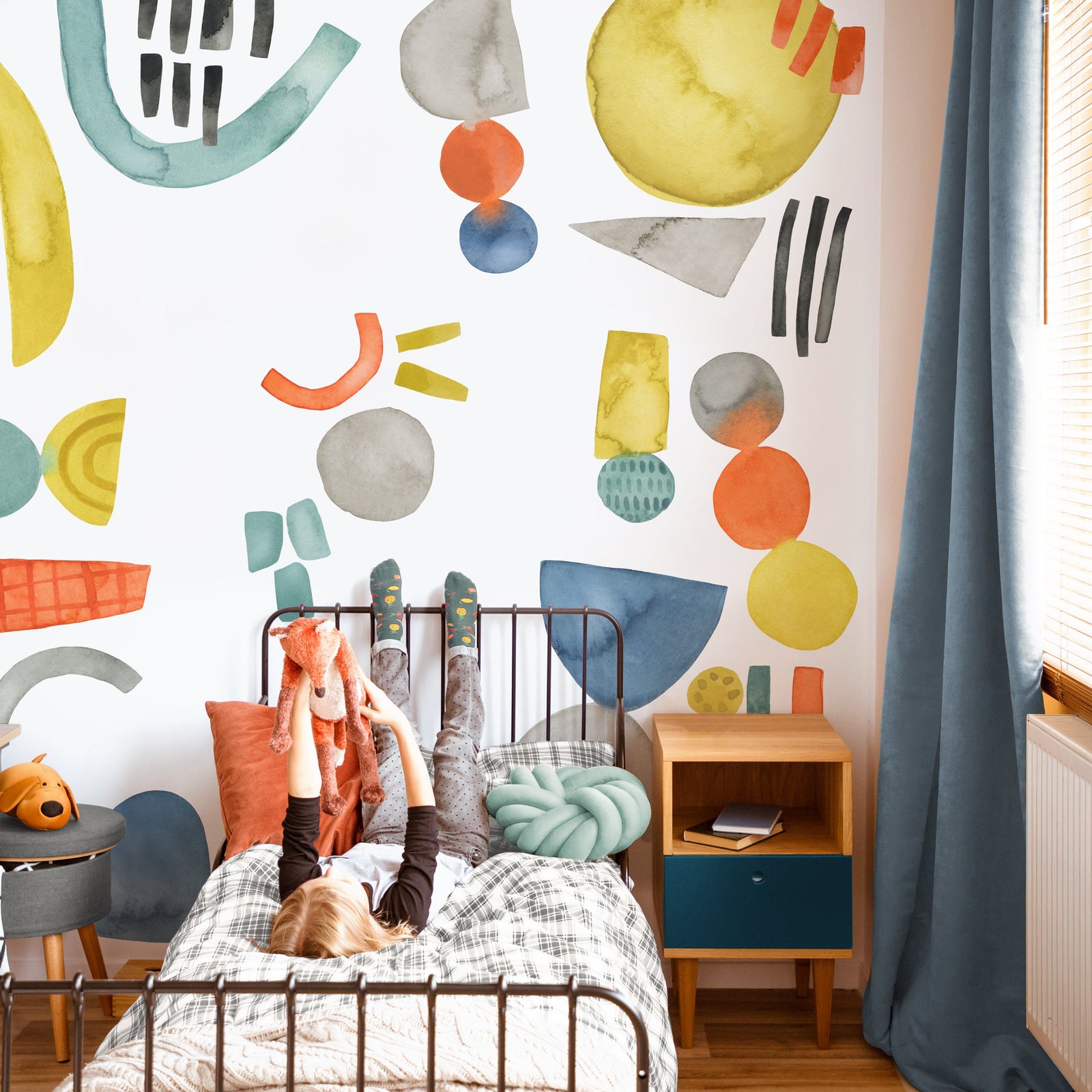 Bright Abstract Shape Wall Decals - Large