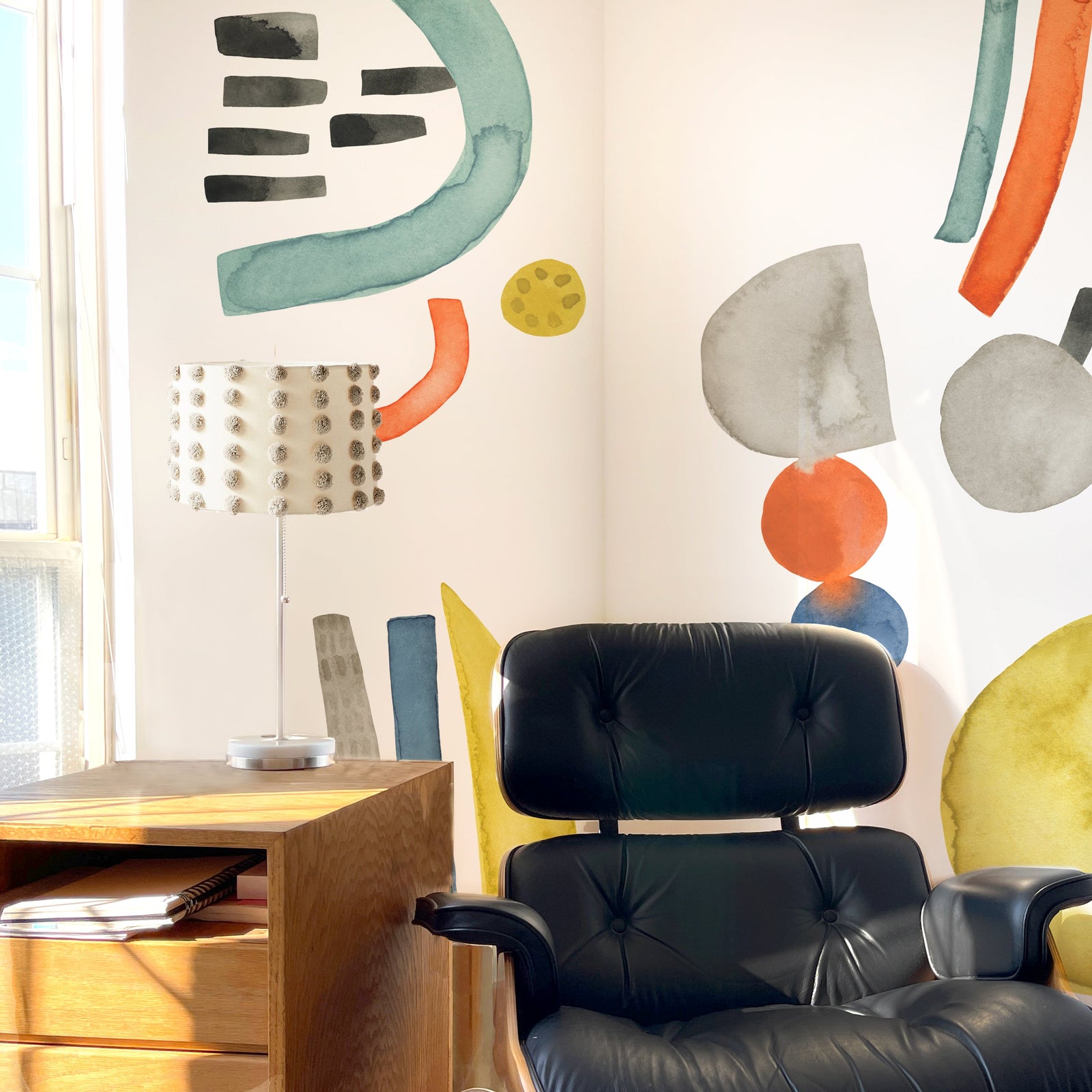 Bright Abstract Shape Wall Decals - Large
