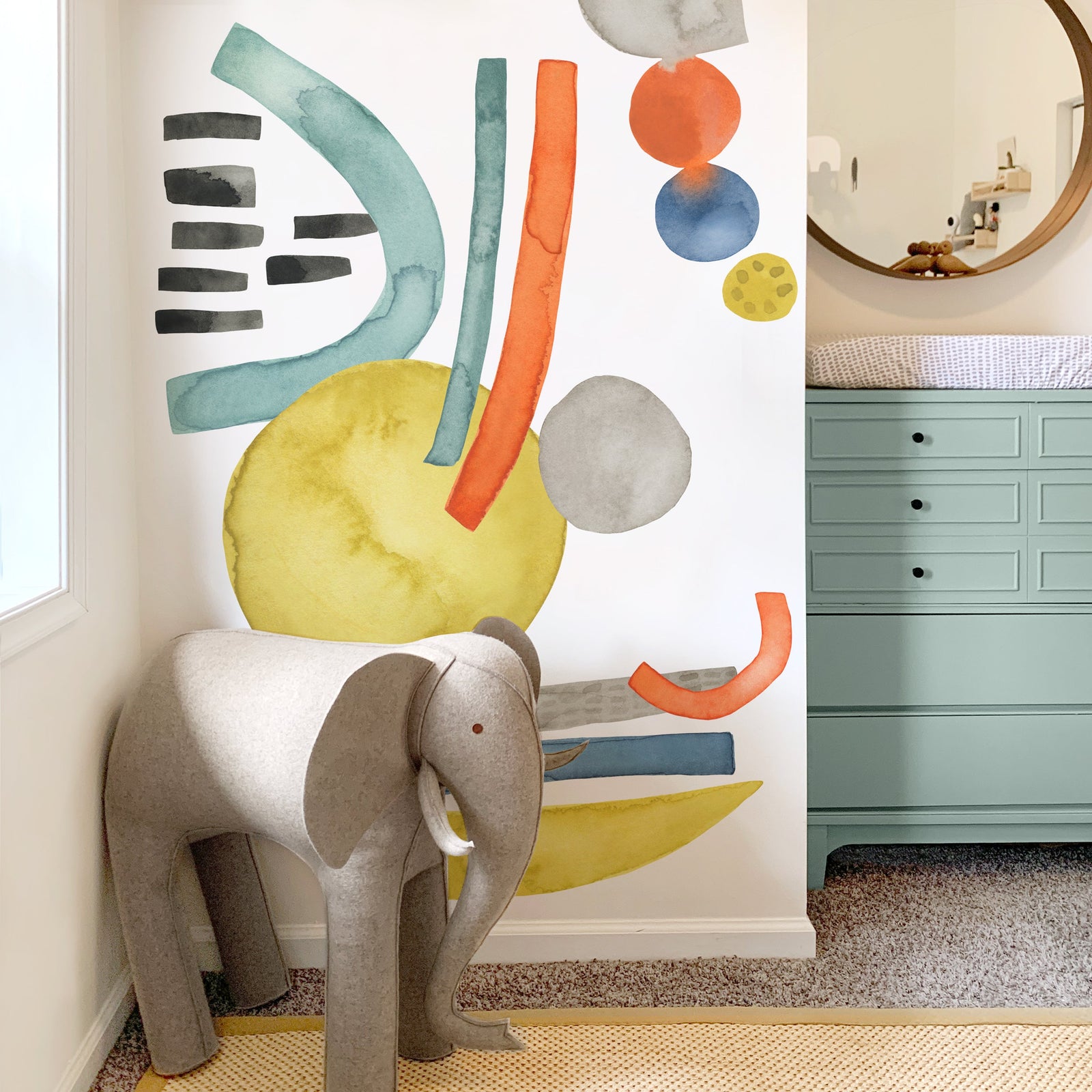Bright Abstract Shape Wall Decals - Large