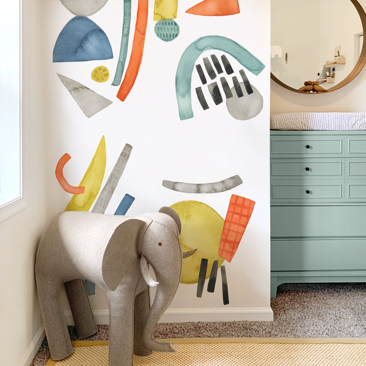 Bright Abstract Shape Wall Decals - Medium
