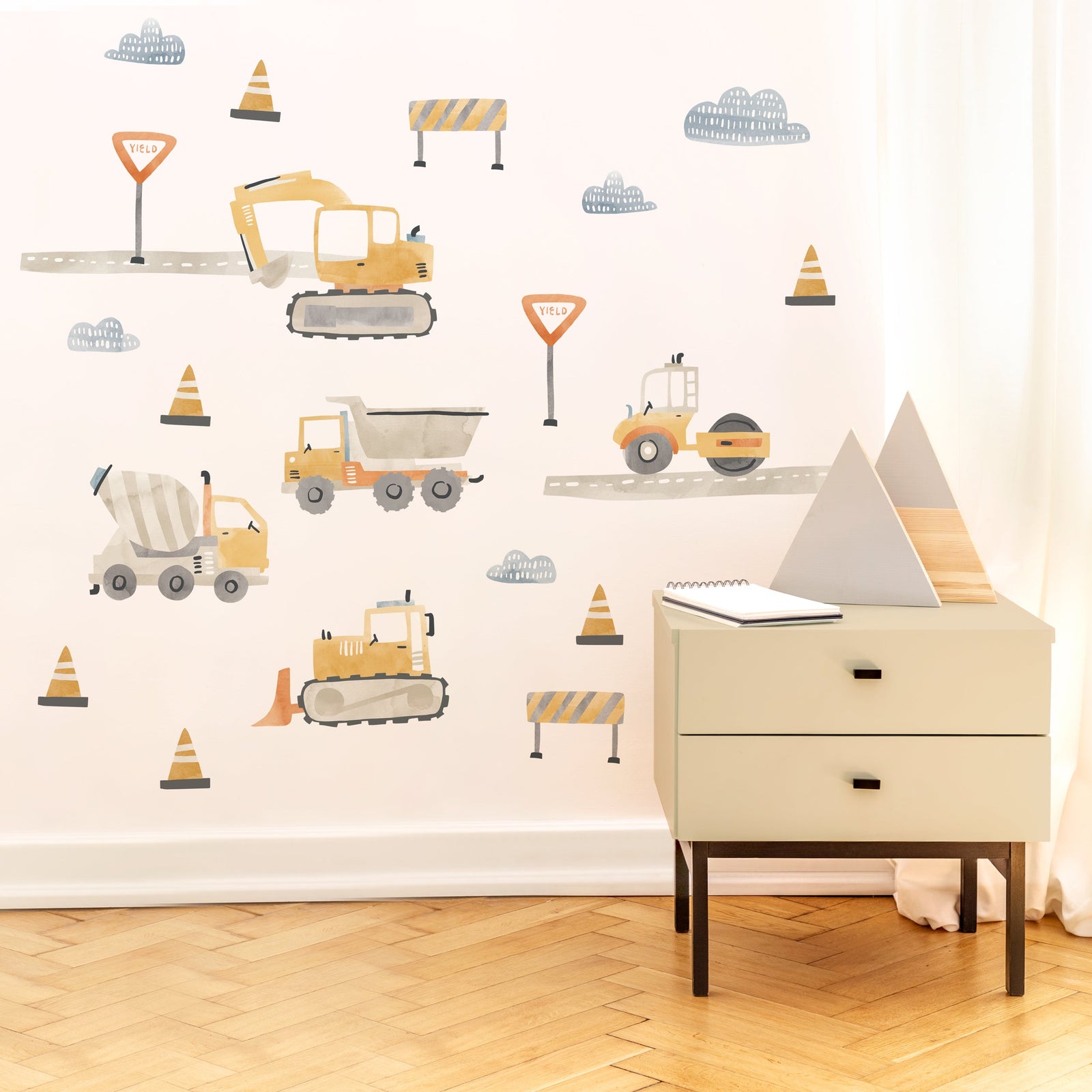 Construction Wall Decals - Small