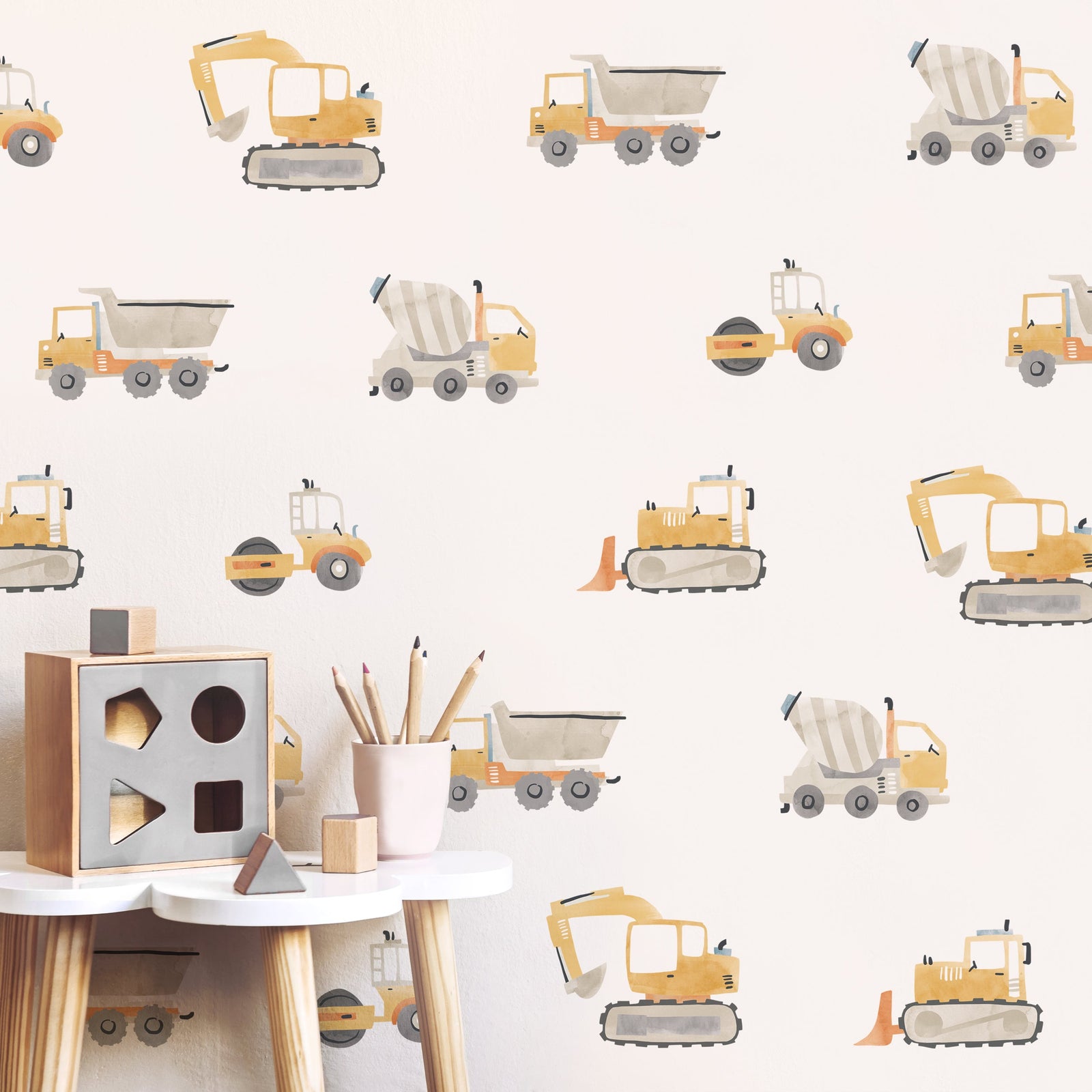 Construction Truck Toss Wall Decals