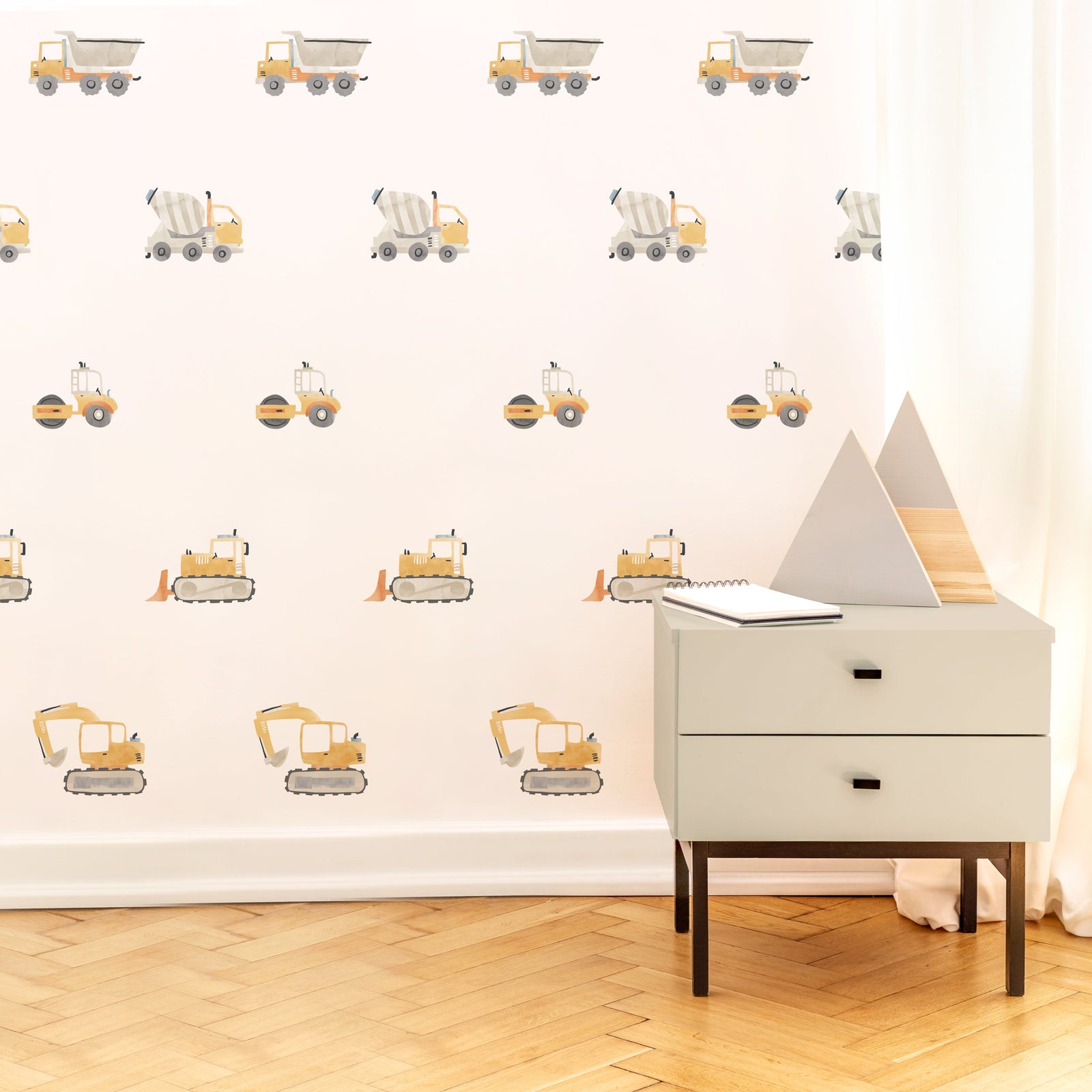 Construction Truck Toss Wall Decals