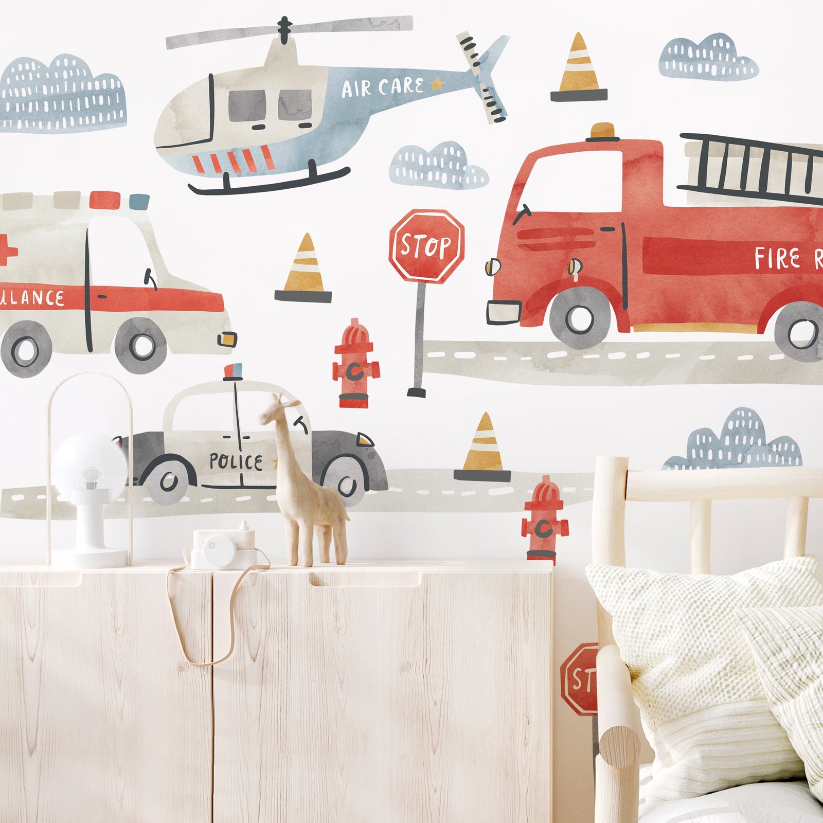 Emergency Wall Decals - Medium