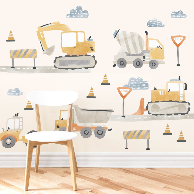 Construction Wall Decal Set - Large