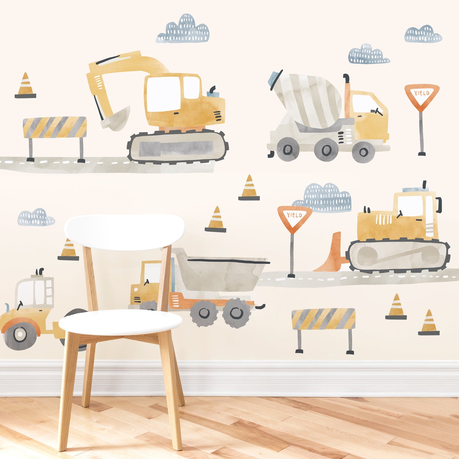Construction Wall Decals - Large