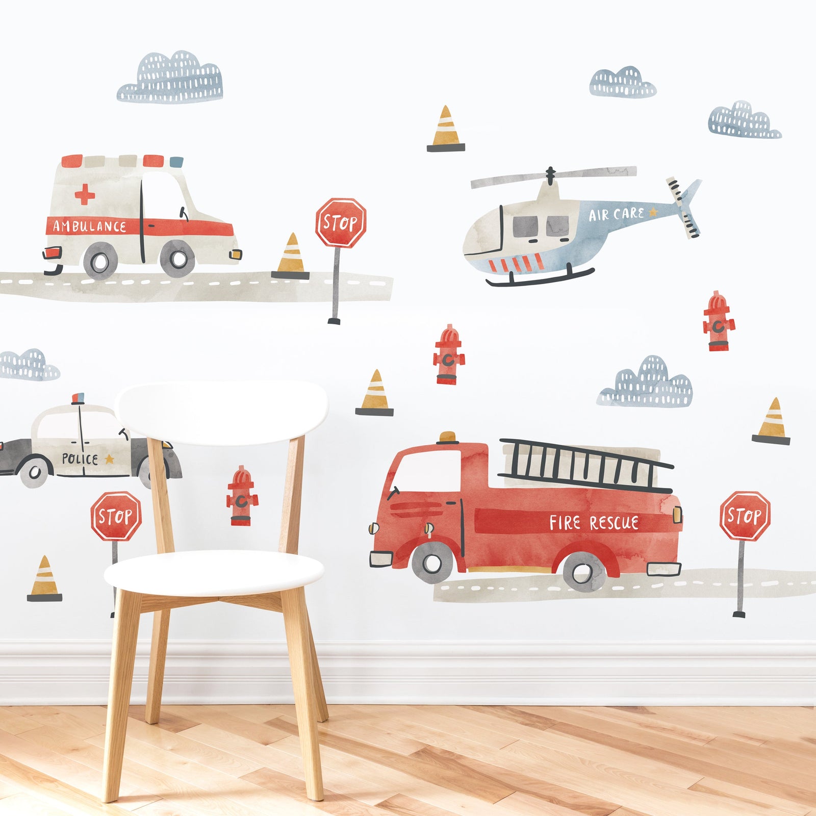 Emergency Wall Decals - Large