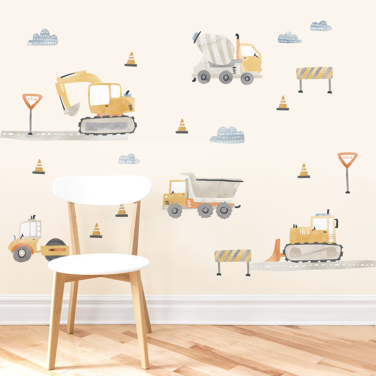 Construction Wall Decals - Medium