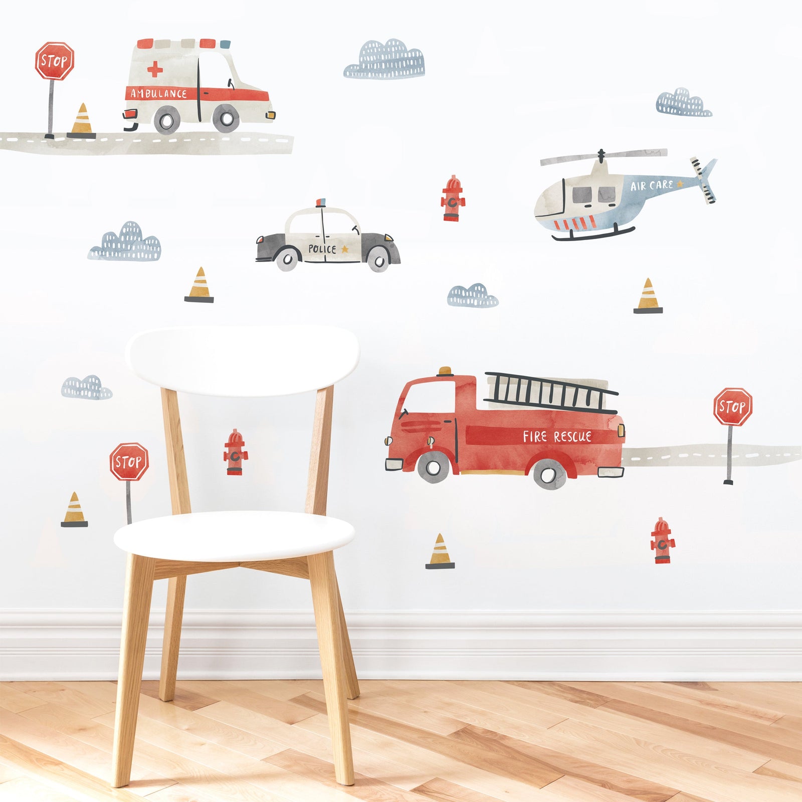 Emergency Wall Decals - Medium