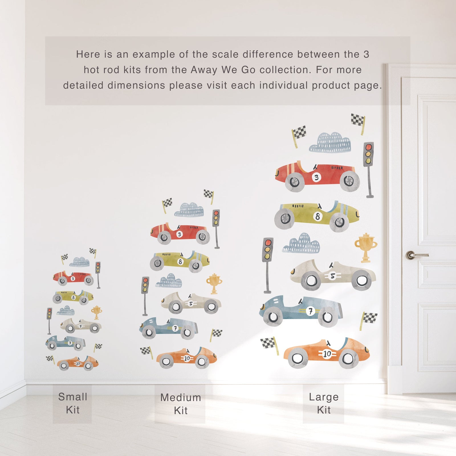 Hot Rod Wall Decals - Medium