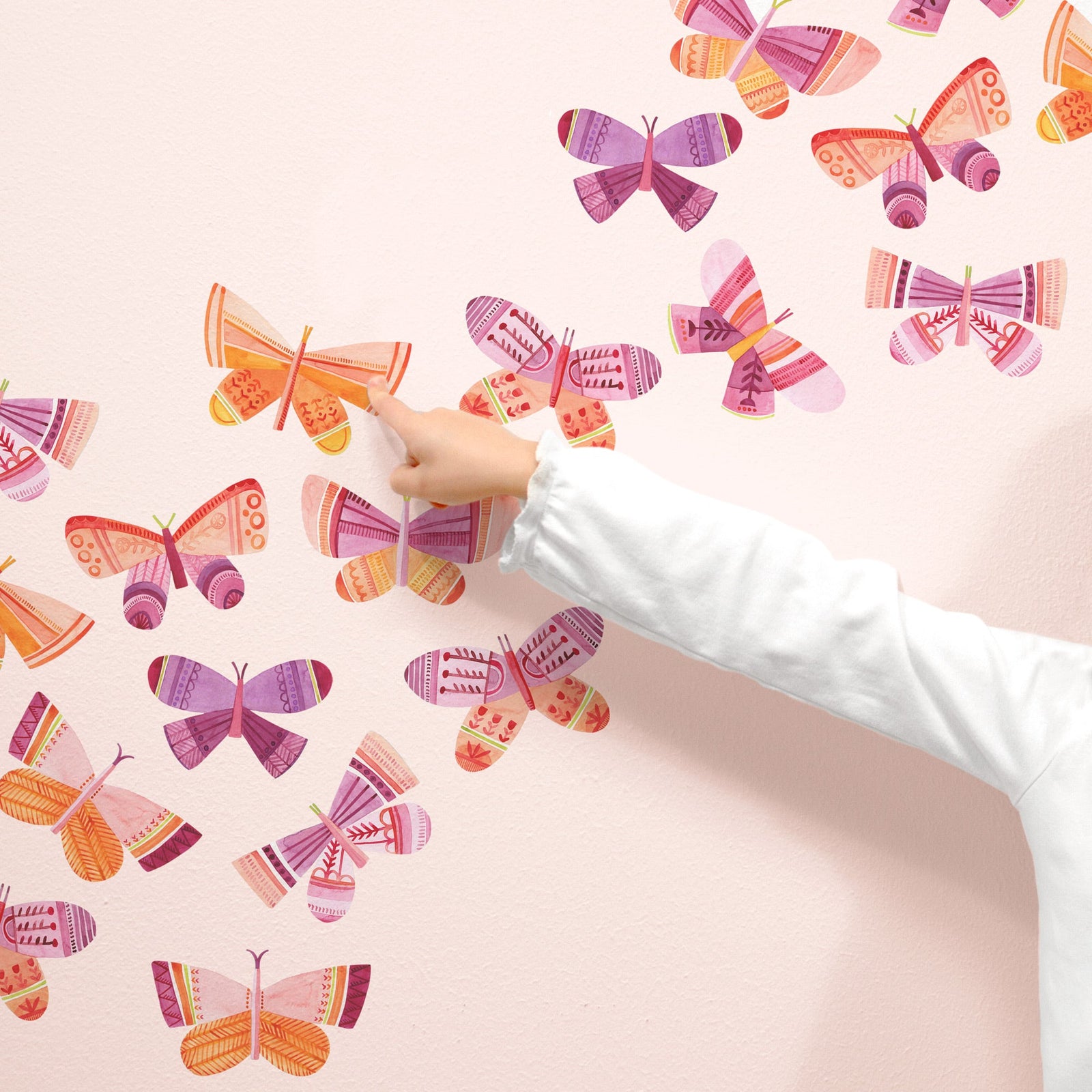 Citrus Blossom Butterfly Toss Wall Decals