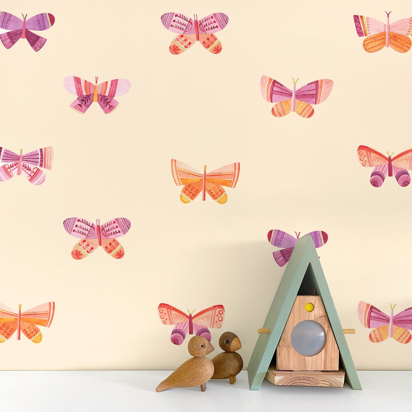 Citrus Blossom Butterfly Toss Wall Decals