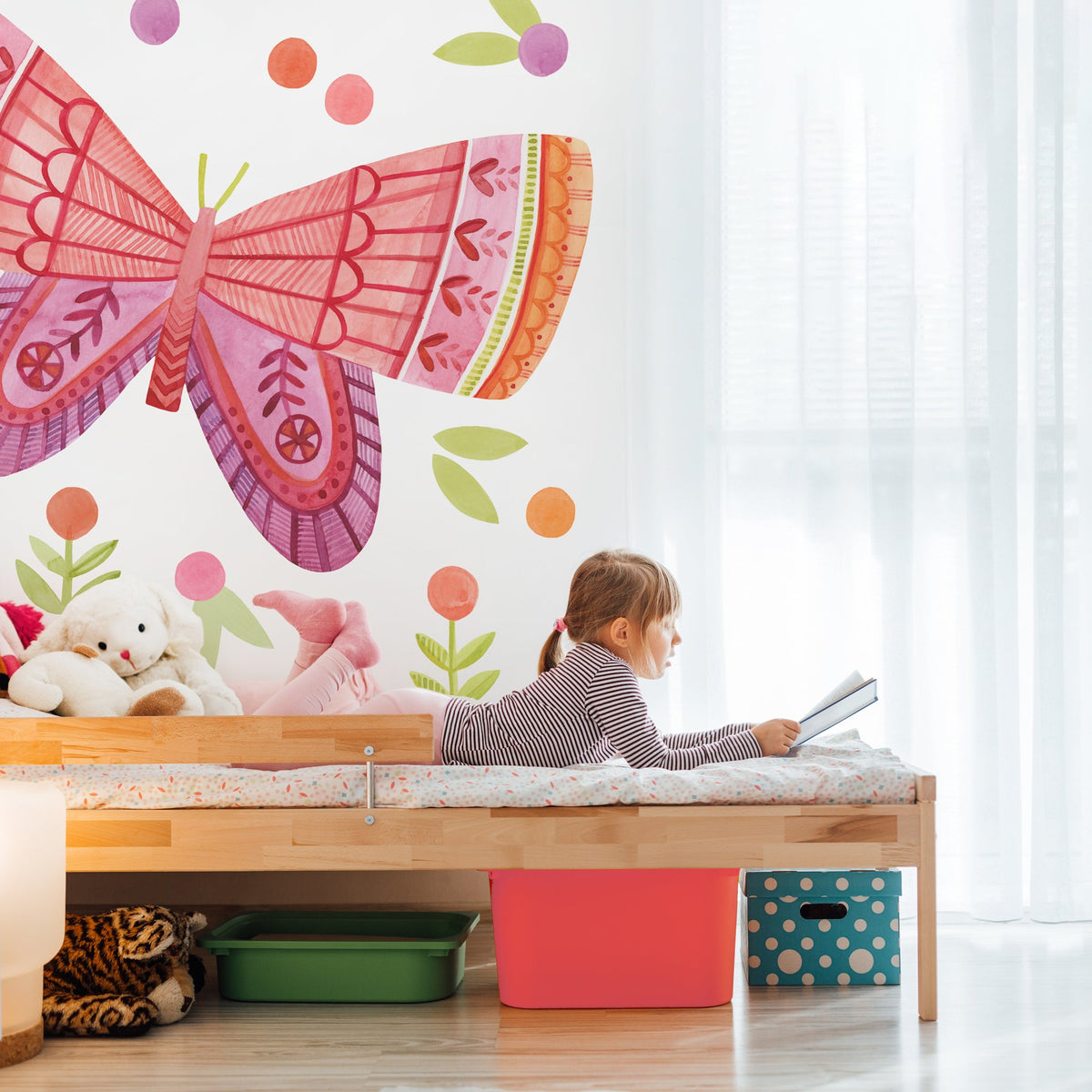 Citrus Blossom Butterfly Wings Wall Decal Set