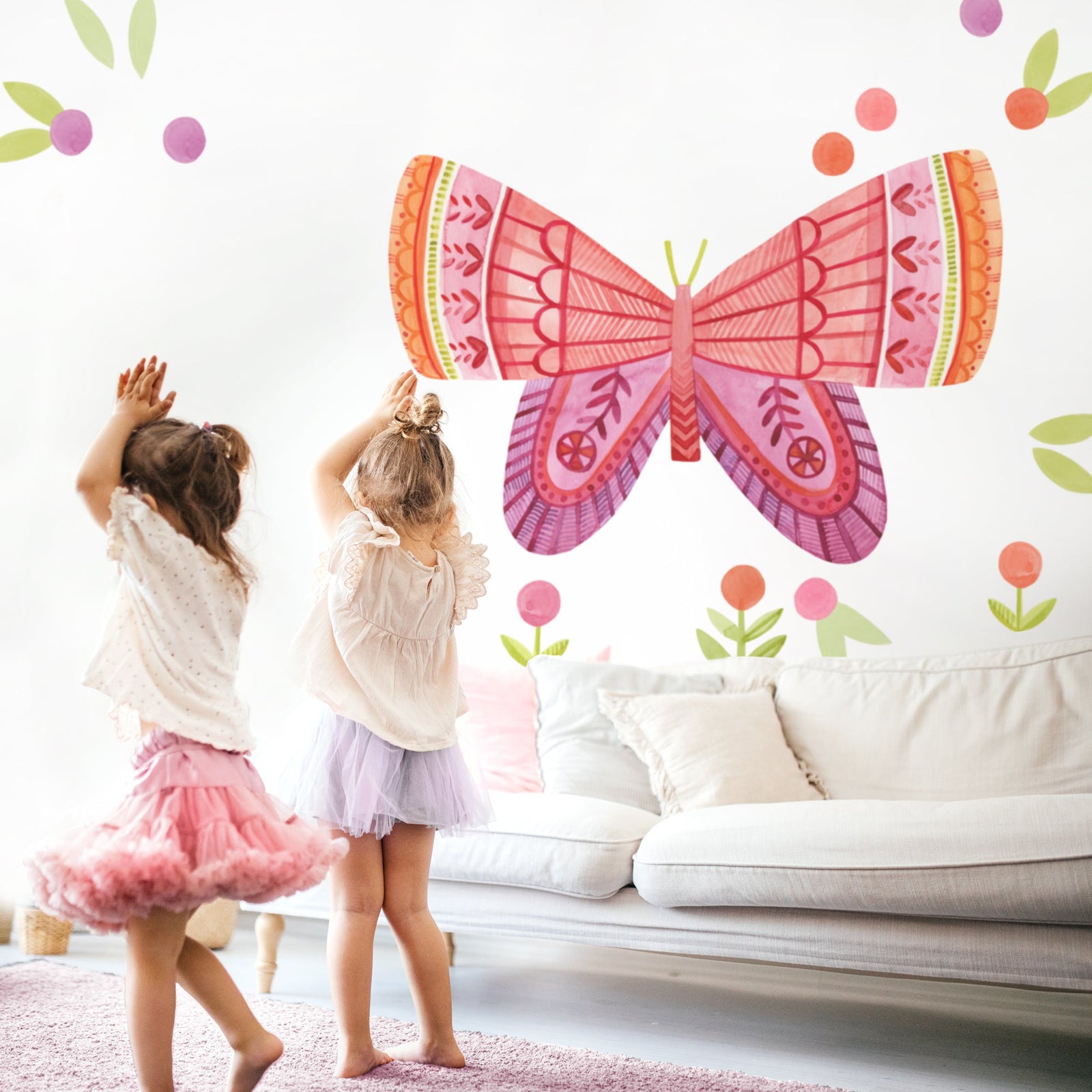 Citrus Blossom Butterfly Wings Wall Decals