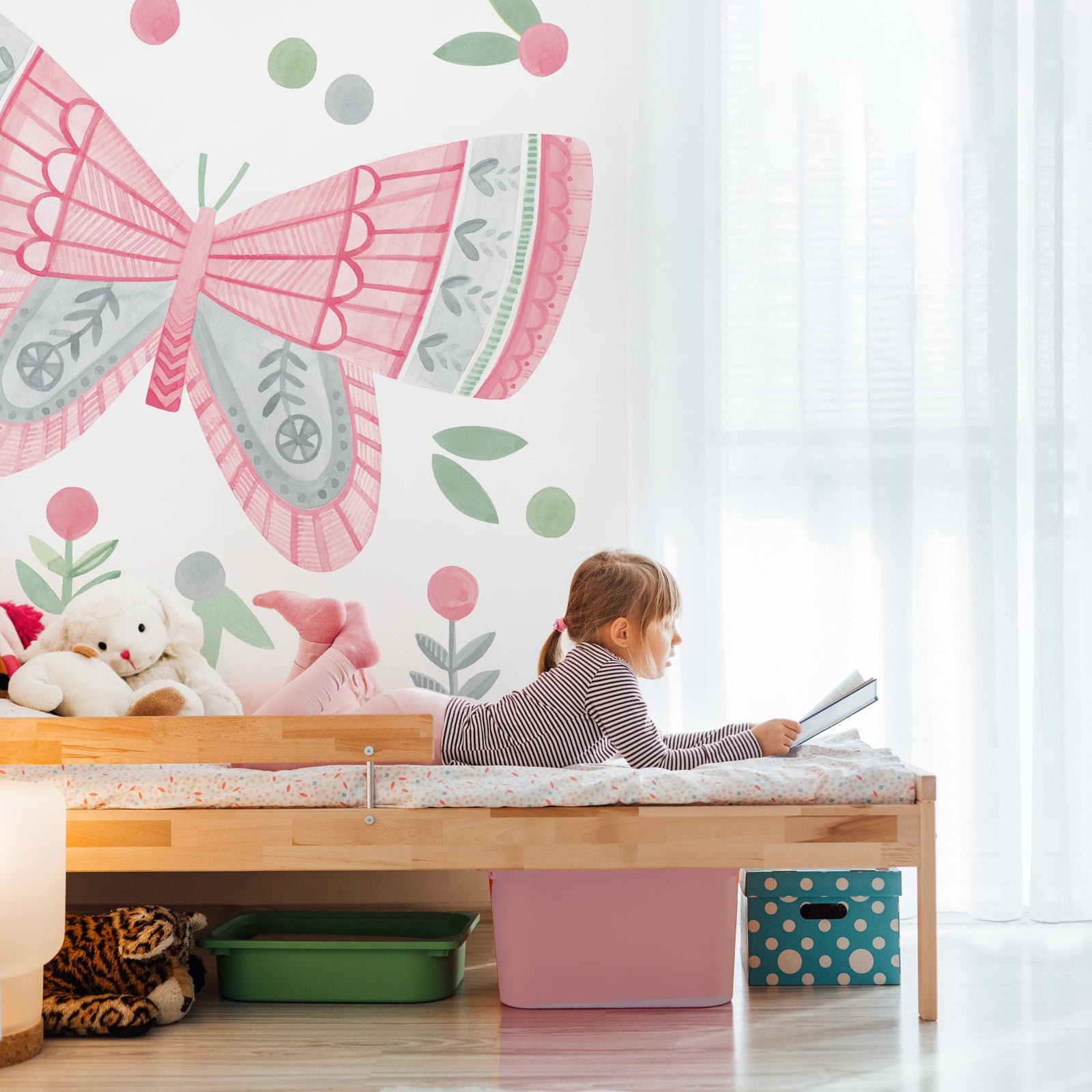 Strawberry Fog Butterfly Wings Wall Decals