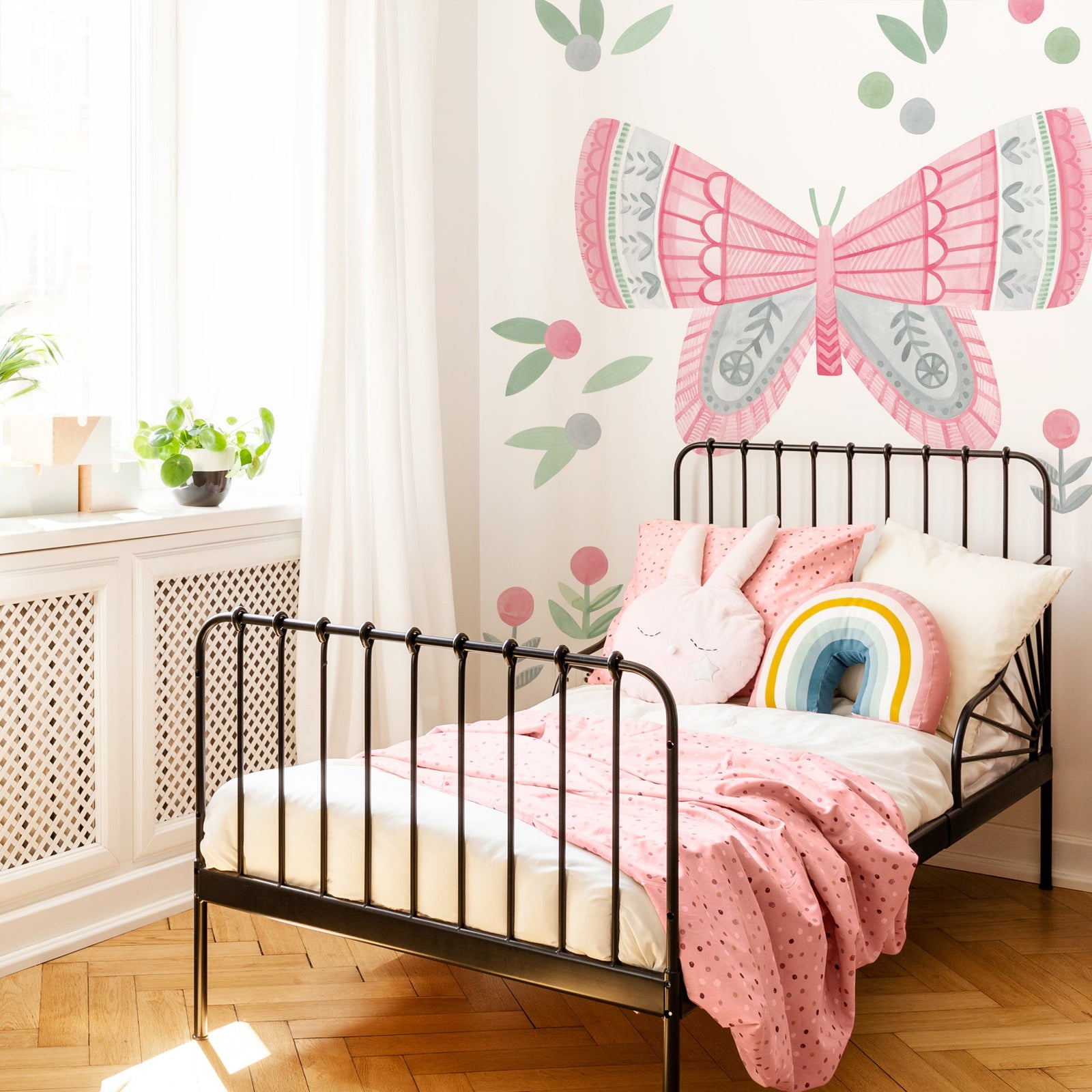 Strawberry Fog Butterfly Wings Wall Decals