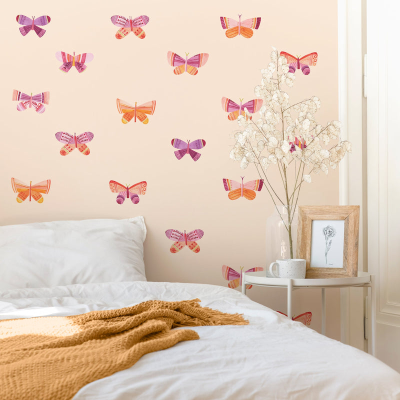 Citrus Blossom Butterfly Toss Wall Decal Set