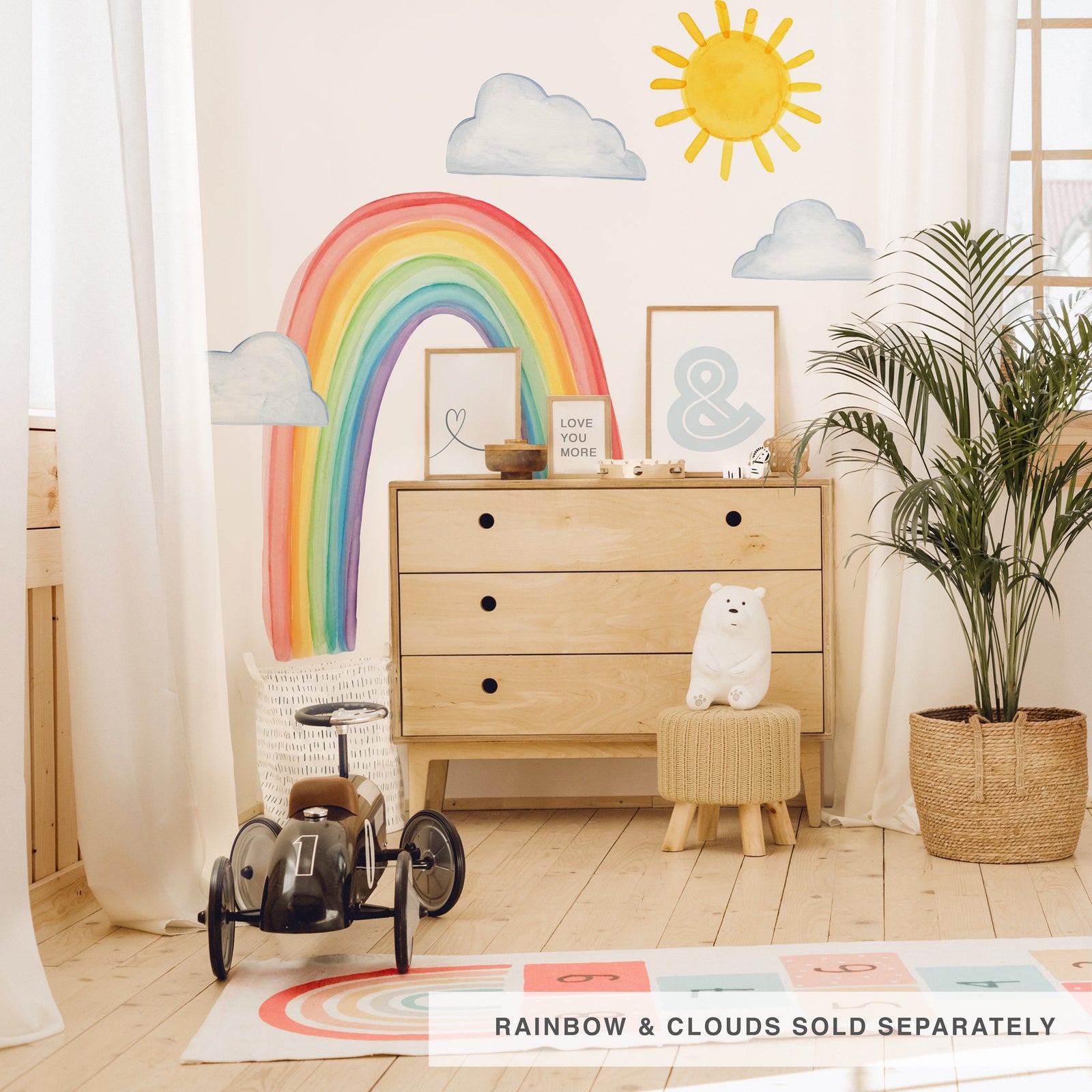 Watercolor Sun Wall Decal - Regular