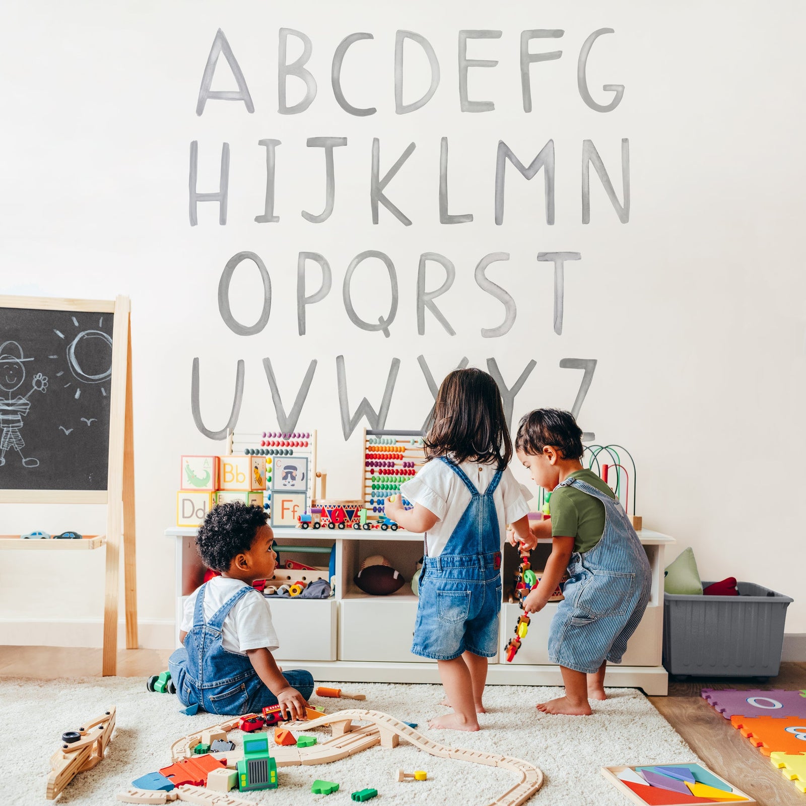 Uppercase Watercolor Letter Wall Decals