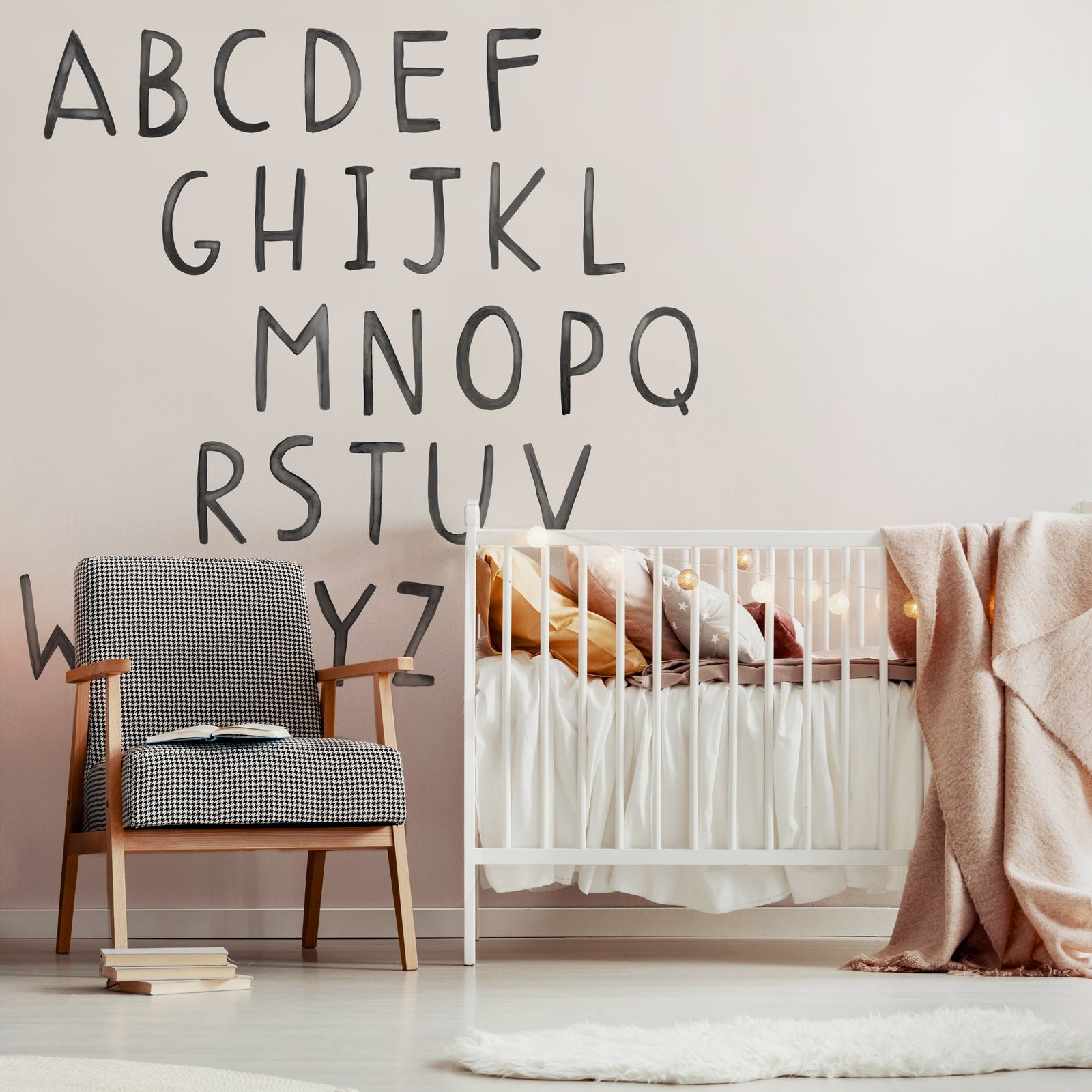 Uppercase Watercolor Letter Wall Decals