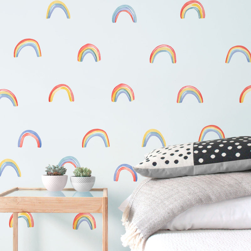 Watercolor Rainbow Wall Decal Set