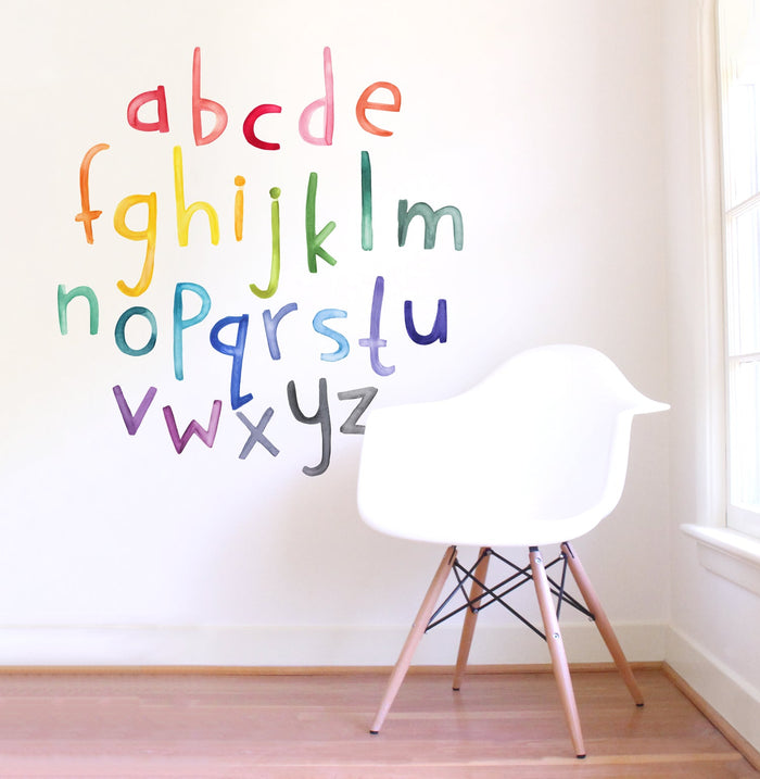Rainbow Lowercase Letter Wall Decals by MejMej – Project Nursery
