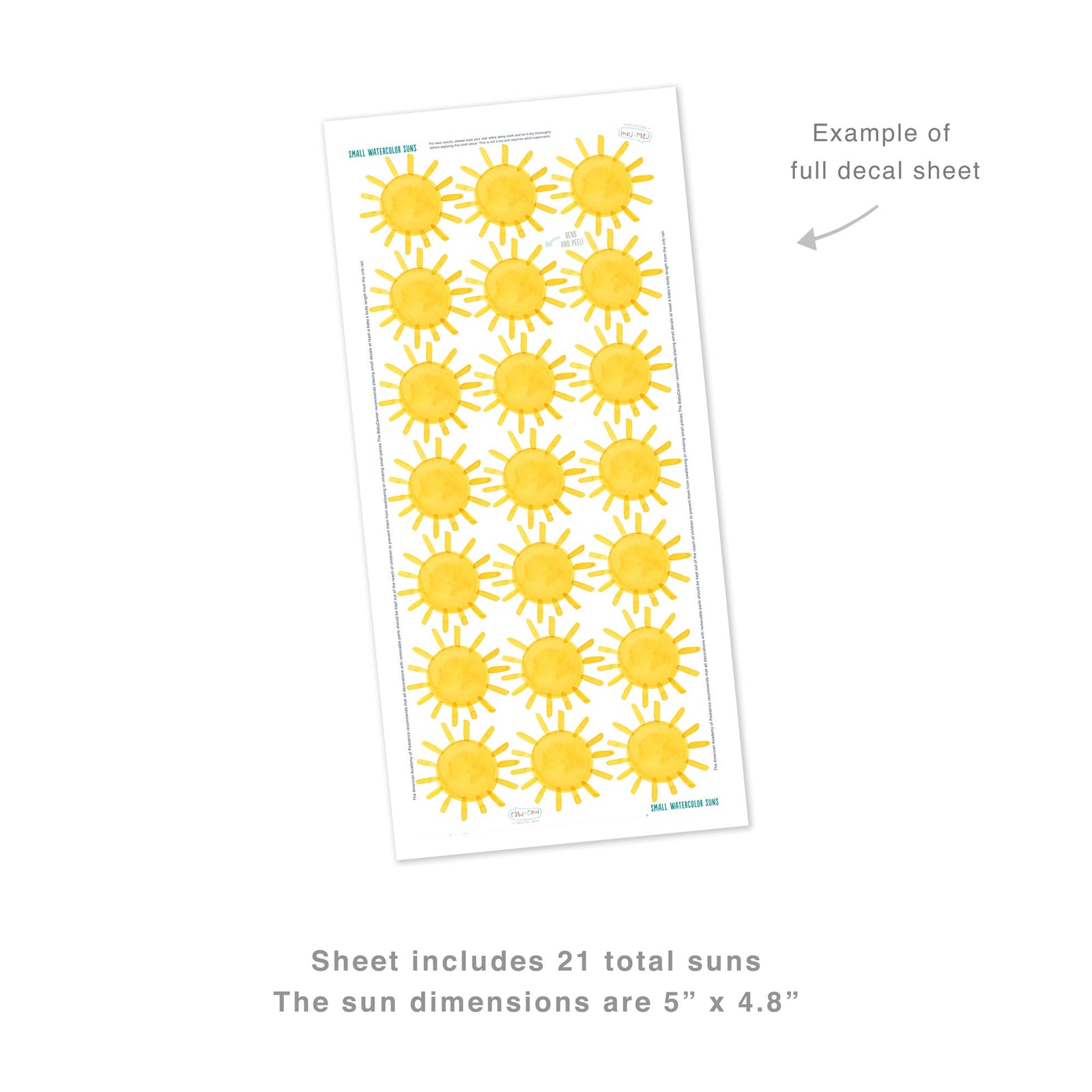 Mini Sun Wall Decals