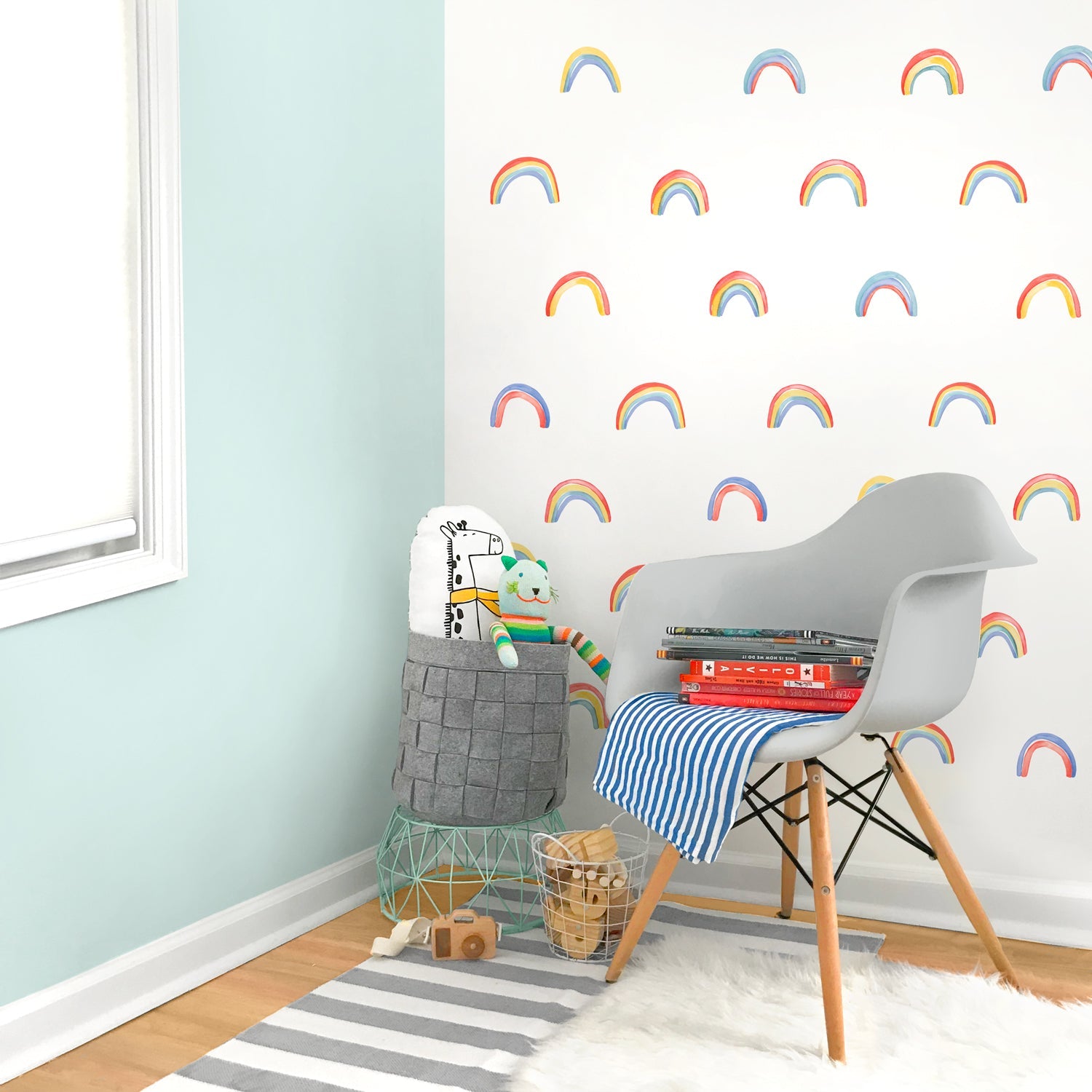 Watercolor Rainbow Wall Decals