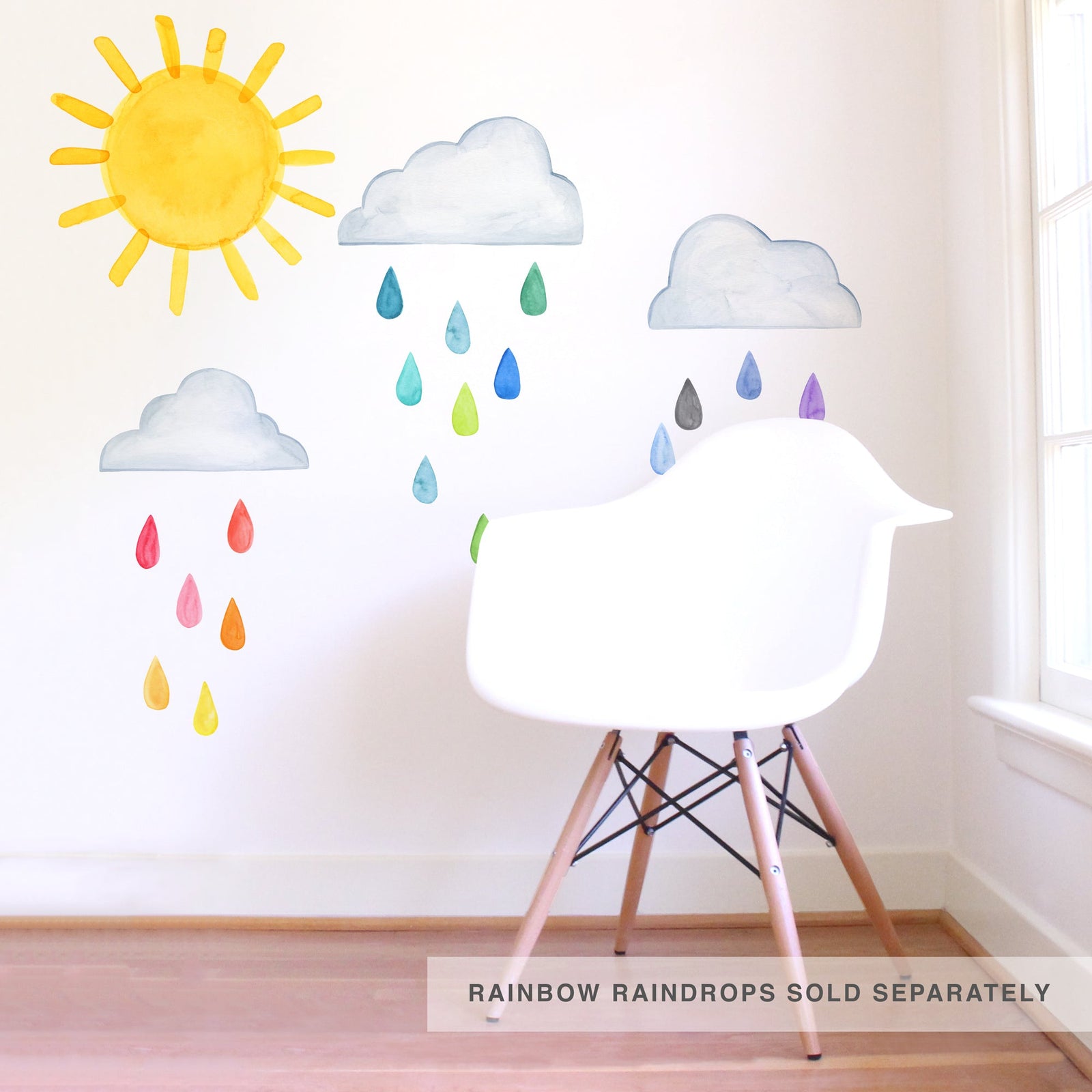 Watercolor Sun Wall Decal - Regular
