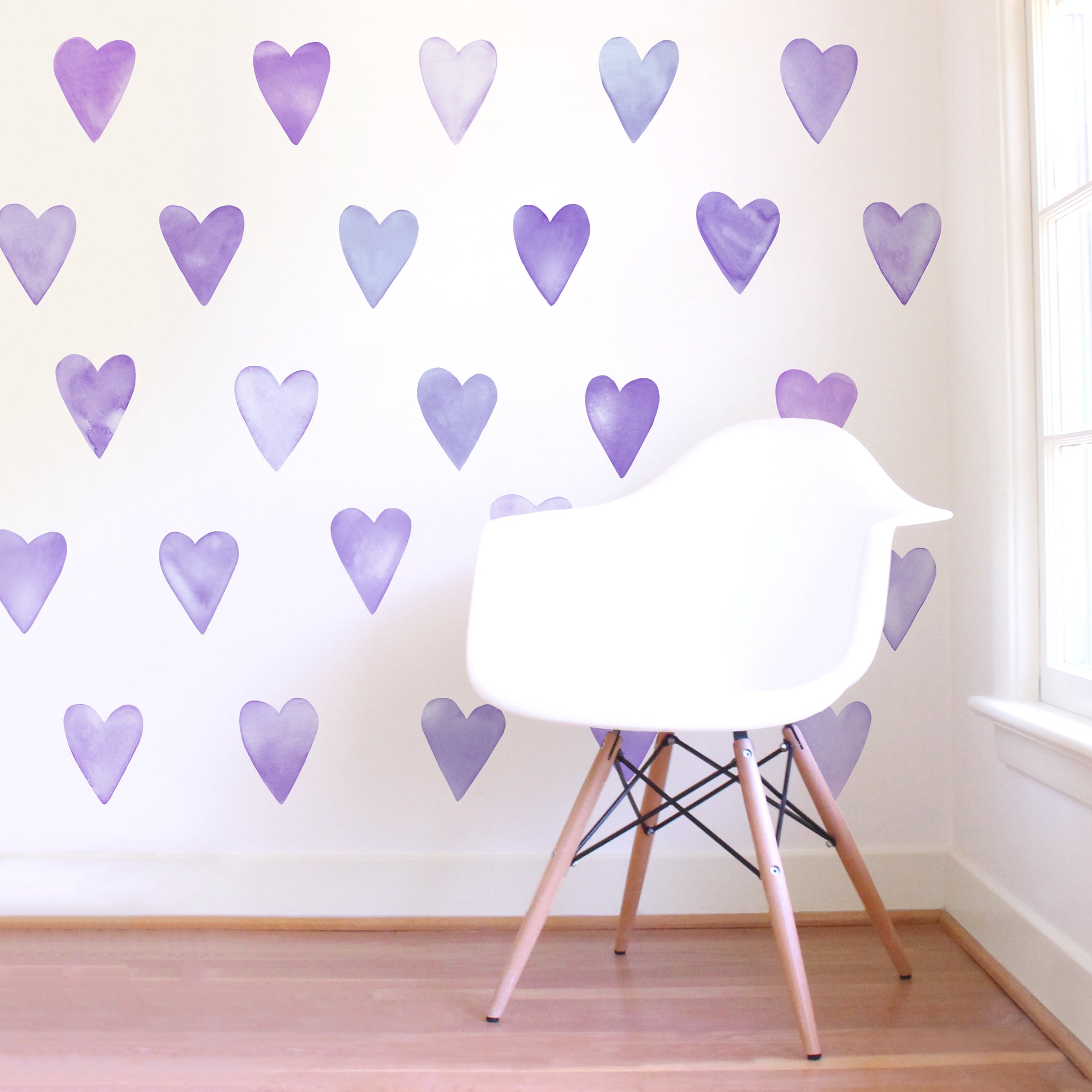 Watercolor Heart Wall Decals - Large