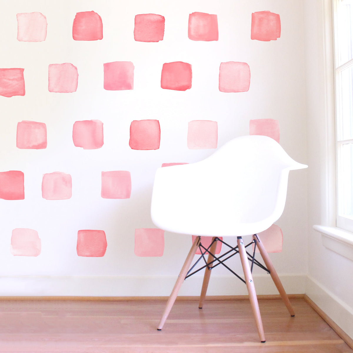 Watercolor Square Wall Decal Set - Large