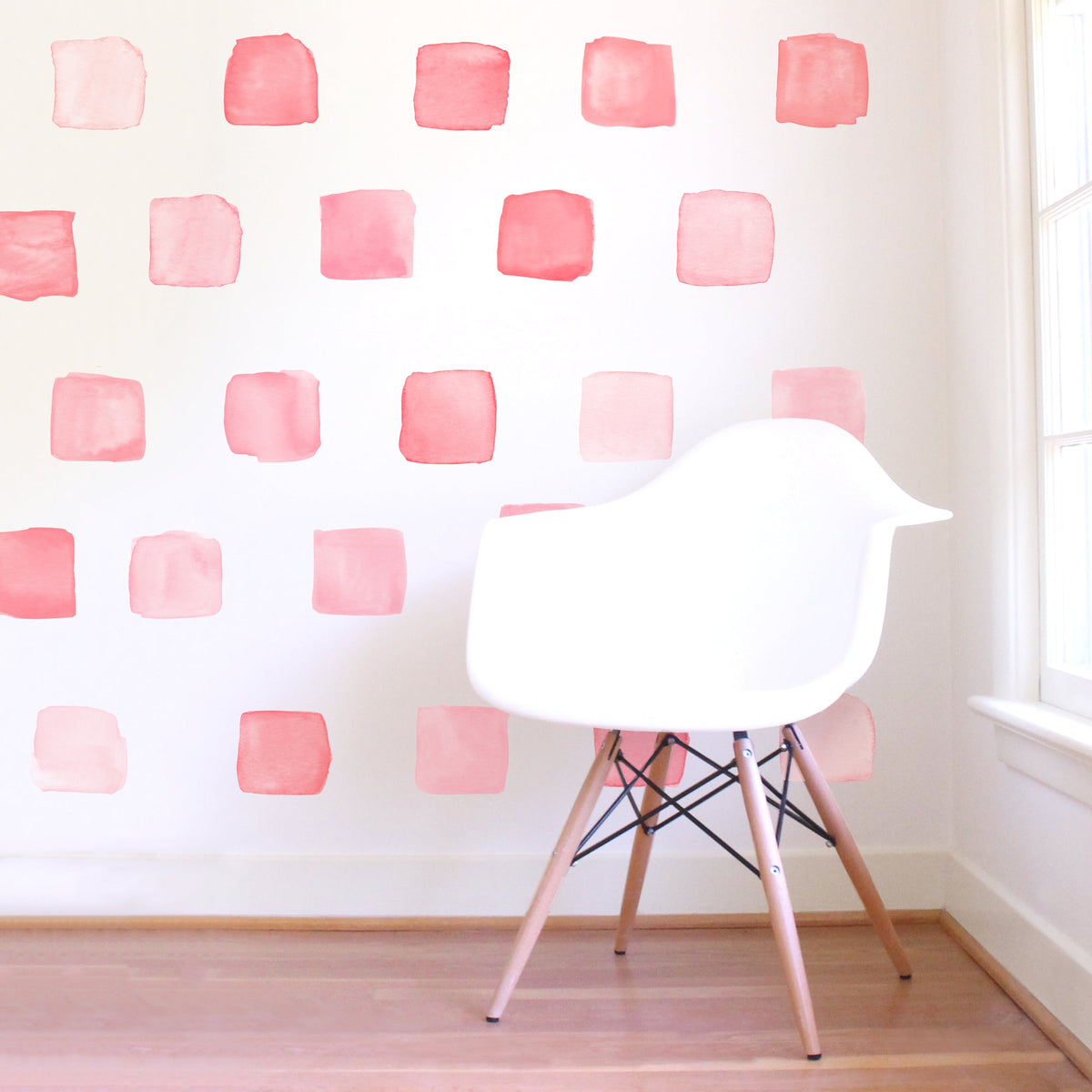 Watercolor Square Wall Decals - Large