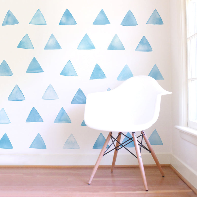 Watercolor Triangle Wall Decal Set - Large