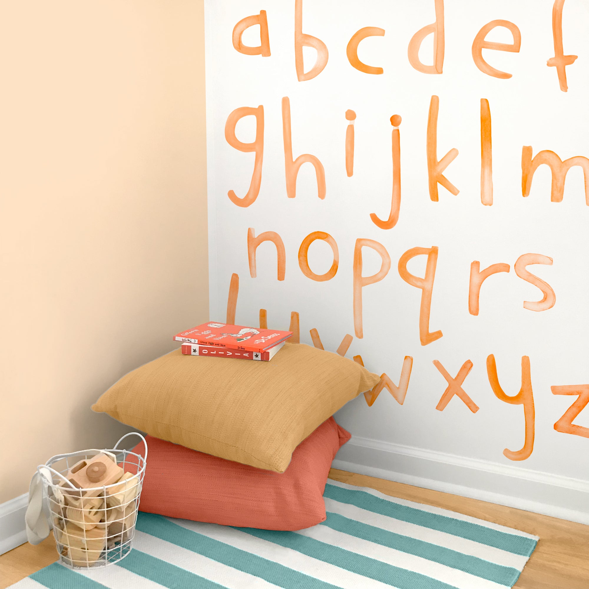 Lowercase Watercolor Letter Wall Decals