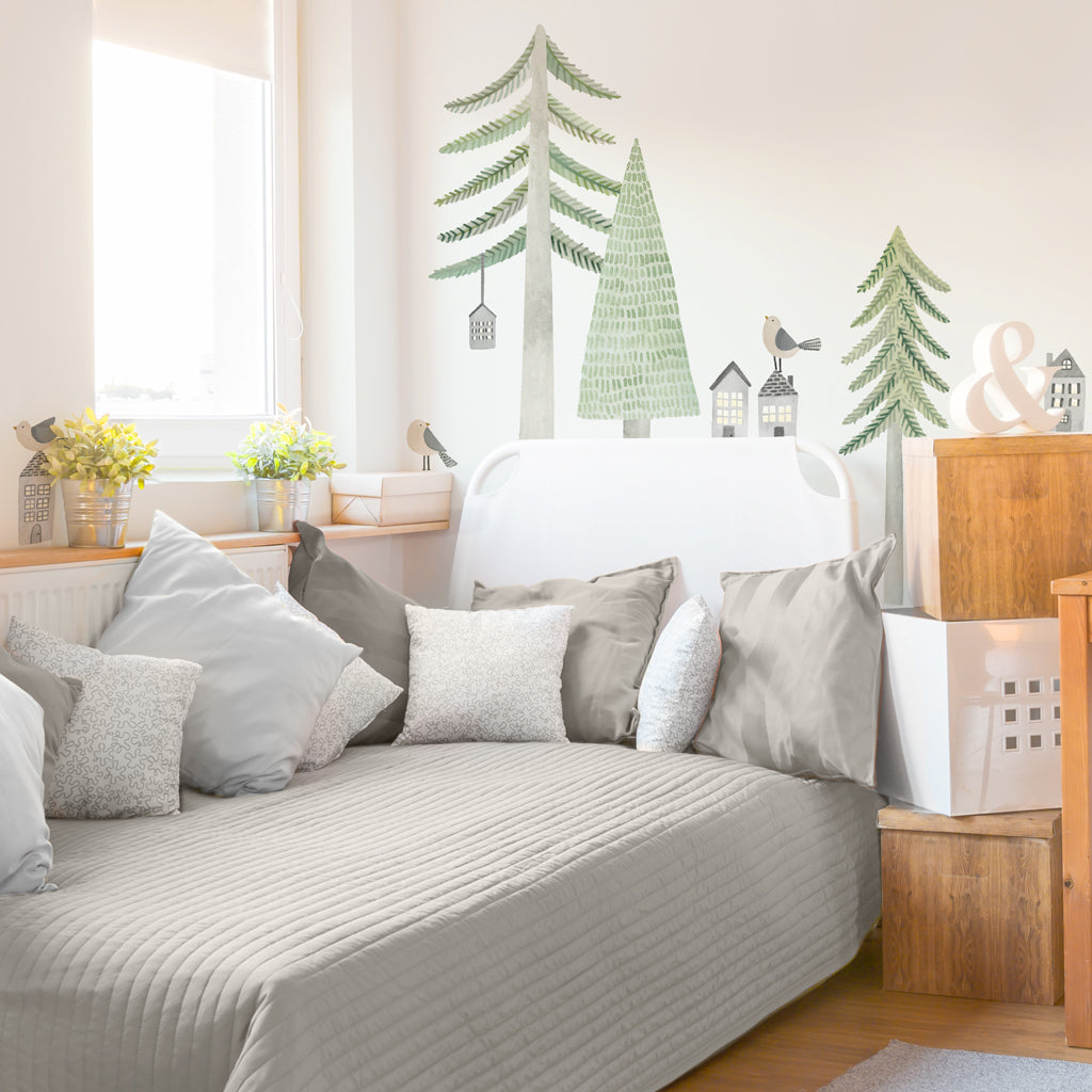 Evergreen Pine Forest Wall Decals