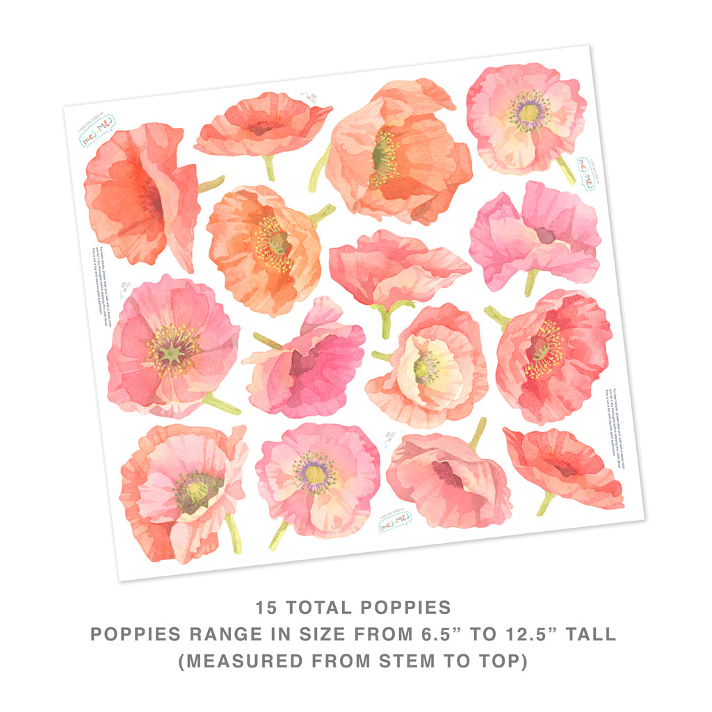 Poppy Wall Decals - Large