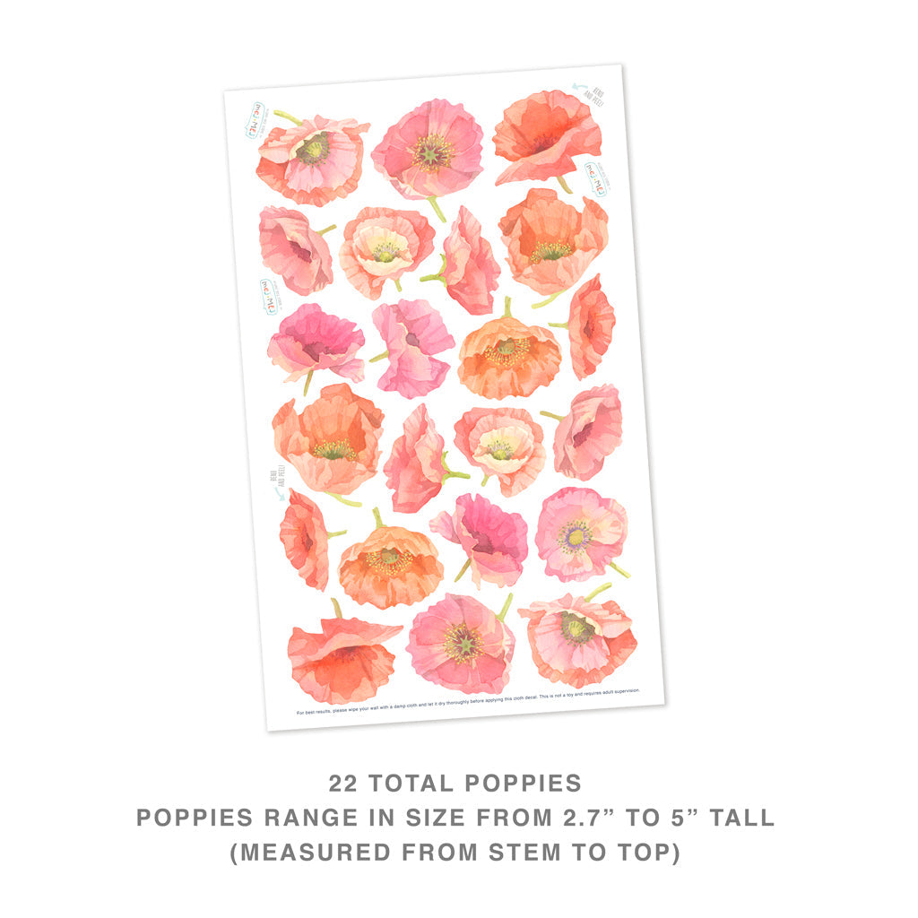 Poppy Wall Decals - Small