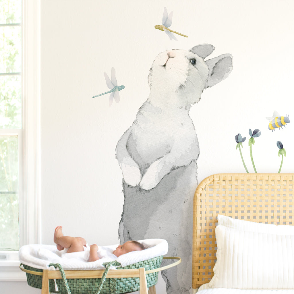 Curious Bunny Wall Decal - Large