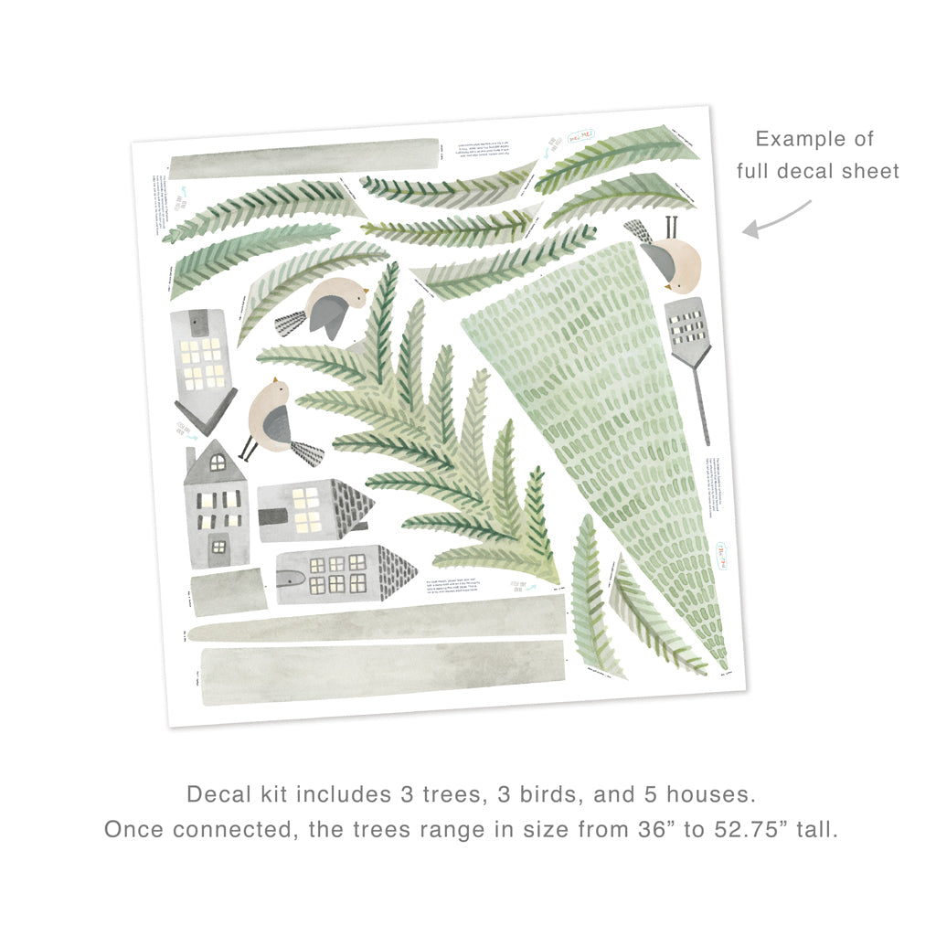 Evergreen Pine Forest Wall Decals