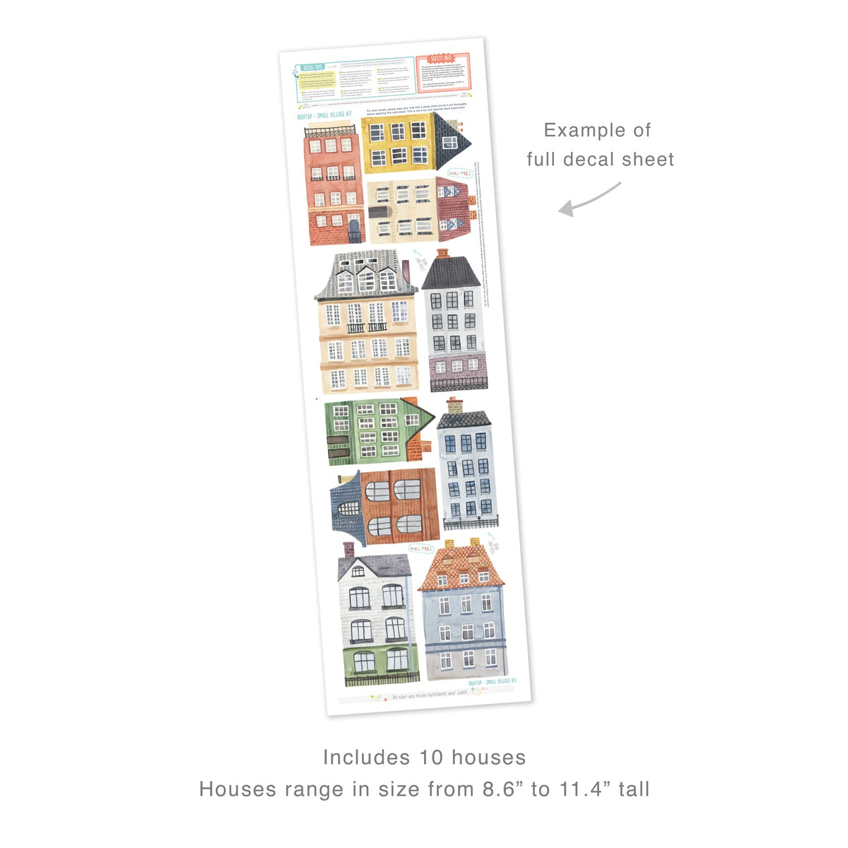 Village Wall Decals - Small