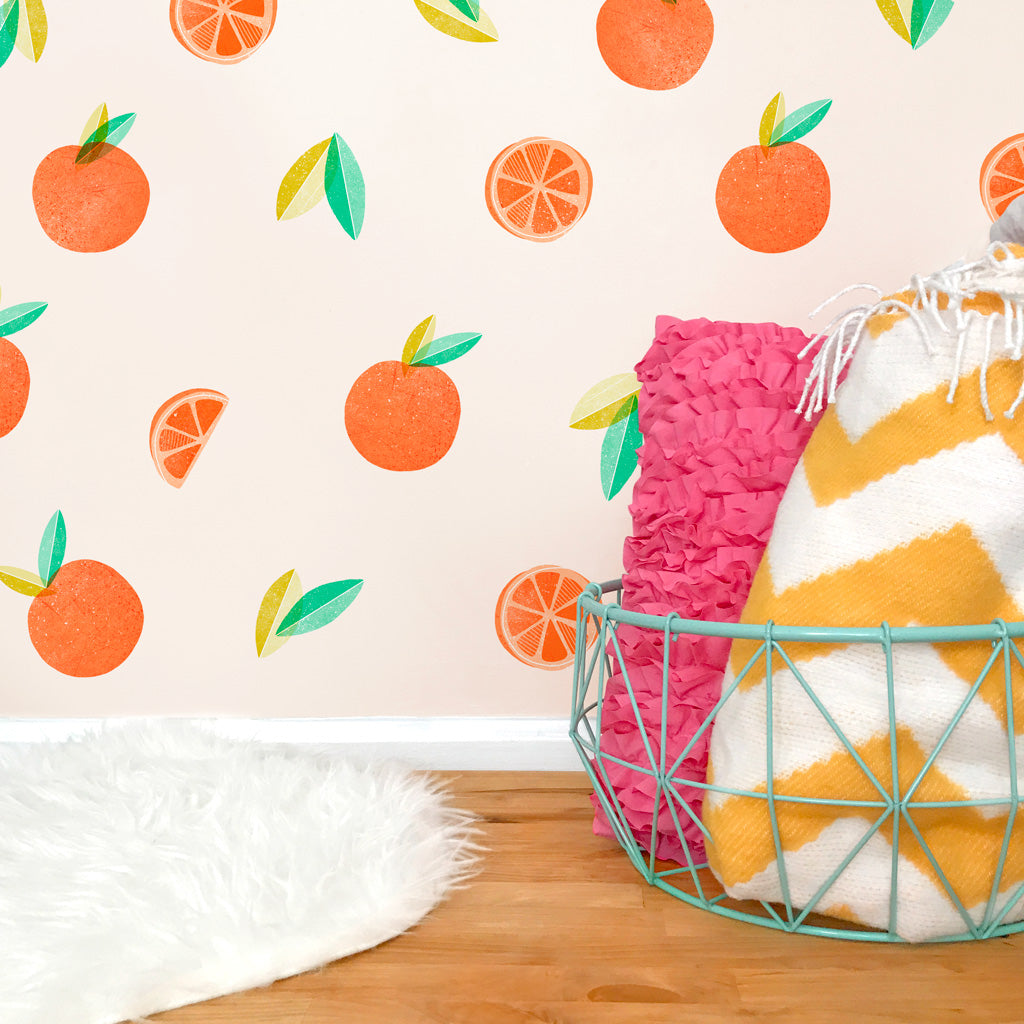 Orange Toss Wall Decals