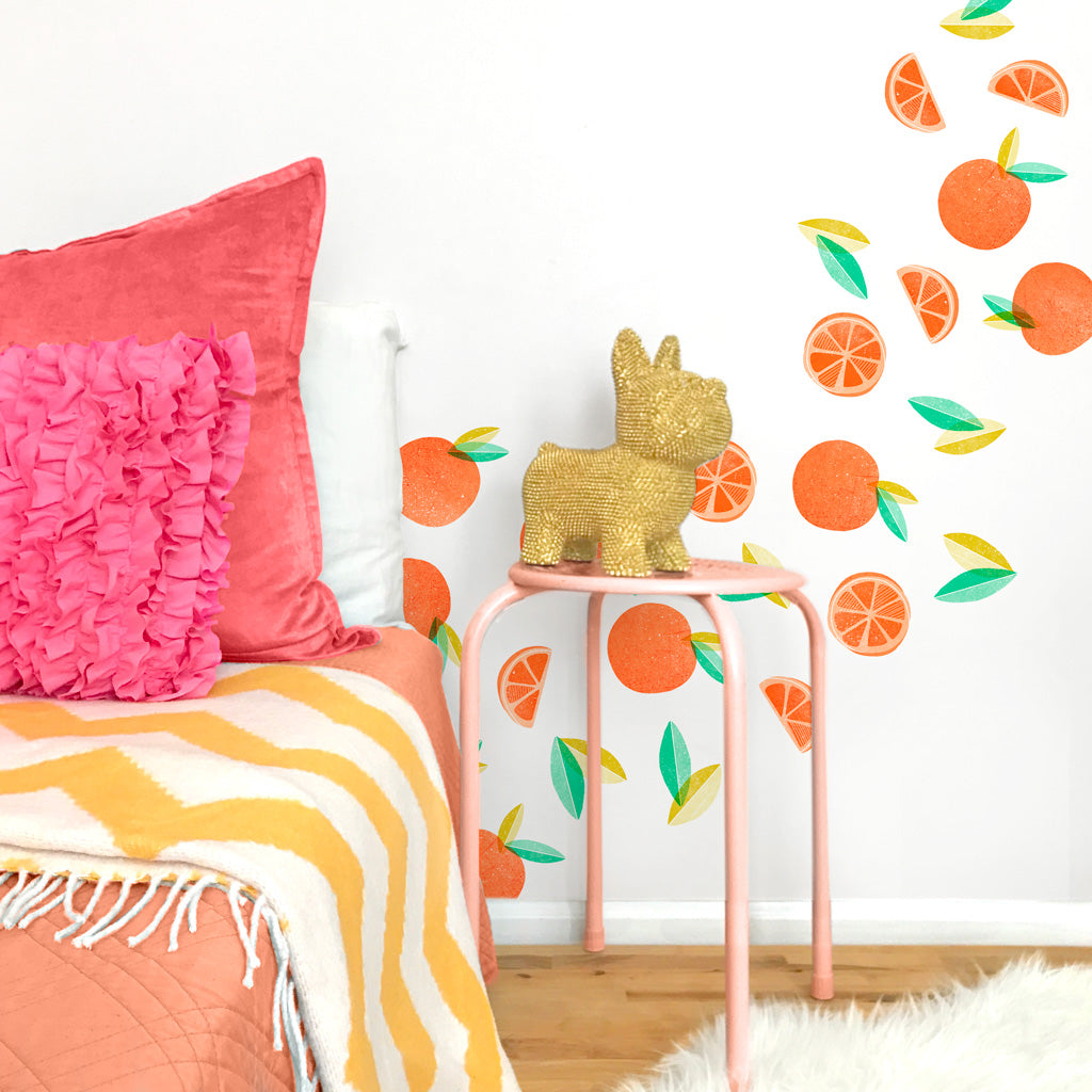 Orange Toss Wall Decals
