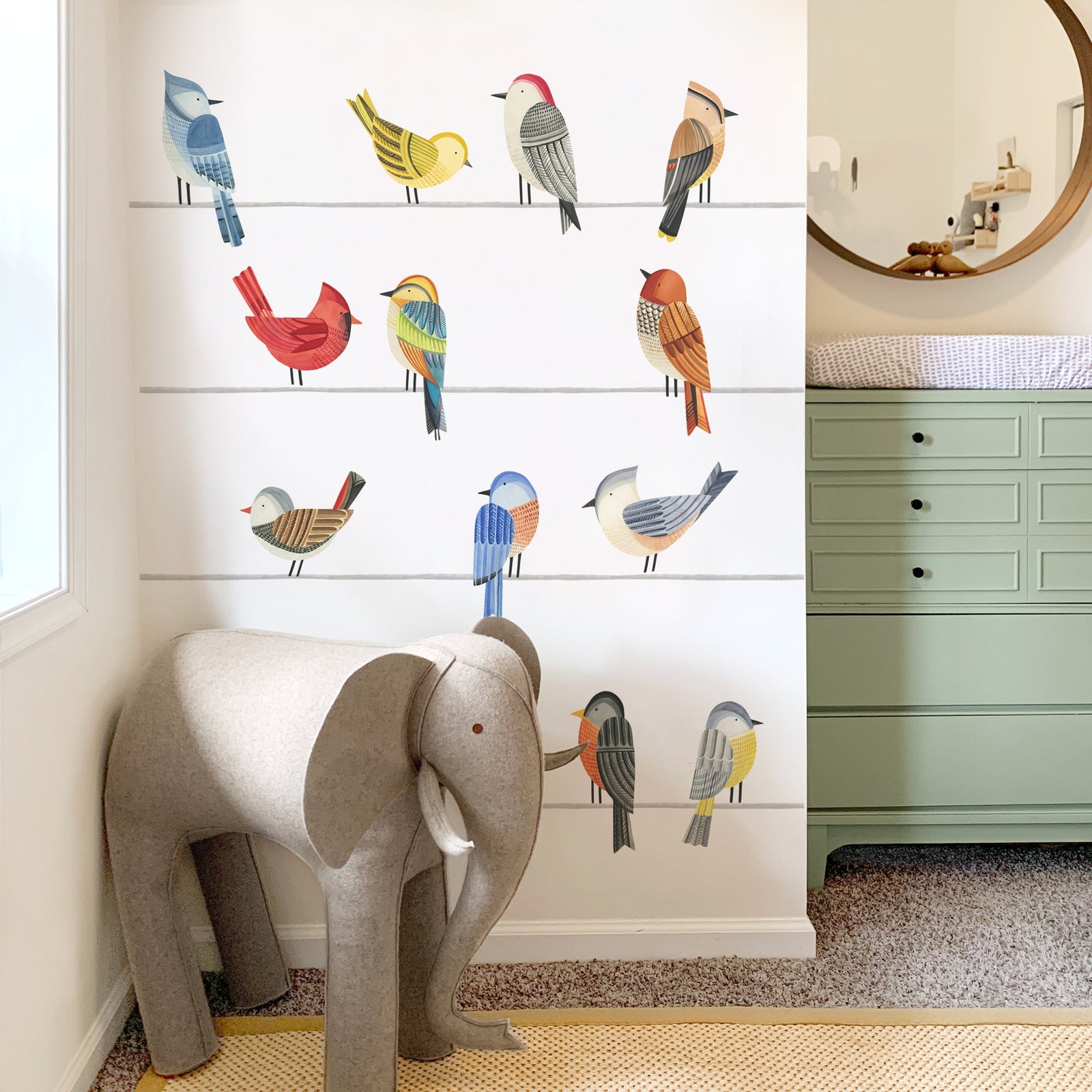 Birds on a Wire Wall Decals